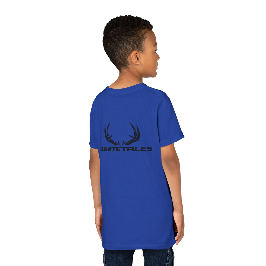 Youth Tee - 'WhiteTales' Antler Logo Kids Graphic Shirt