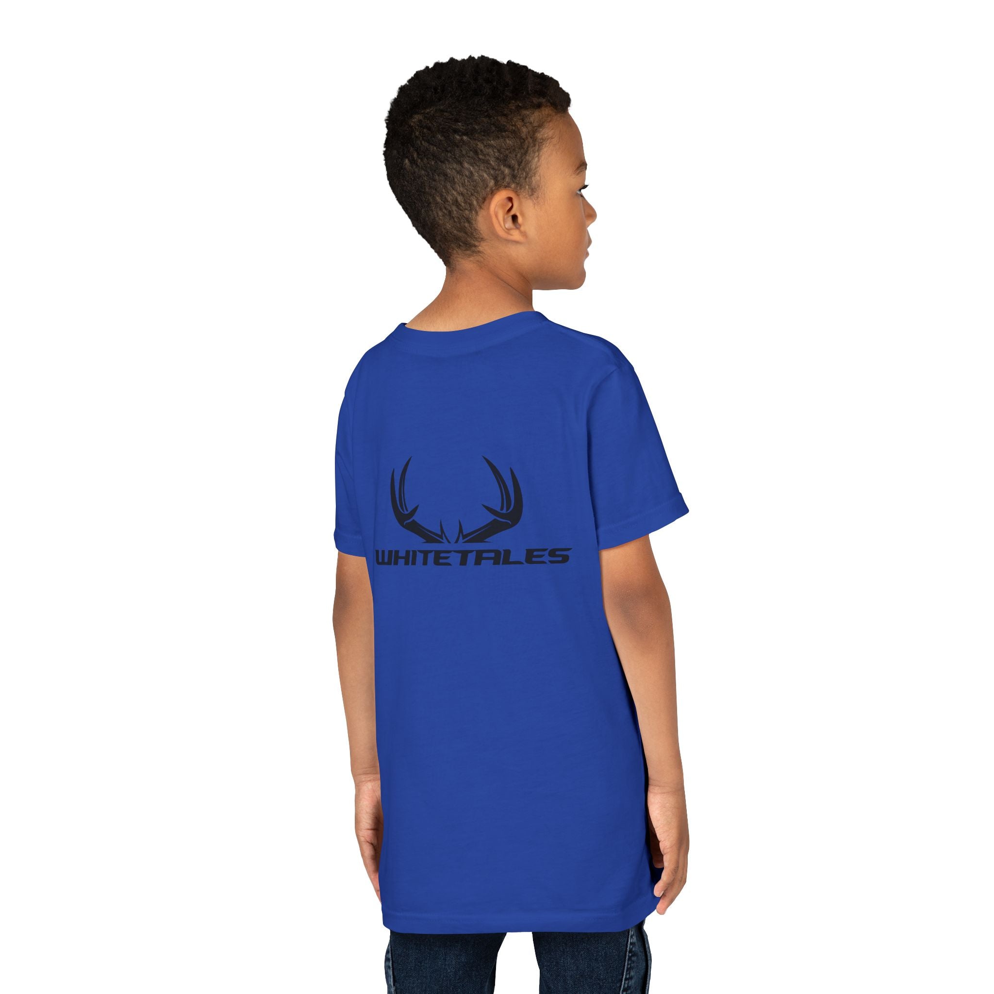 Youth Tee - 'WhiteTales' Antler Logo Kids Graphic Shirt