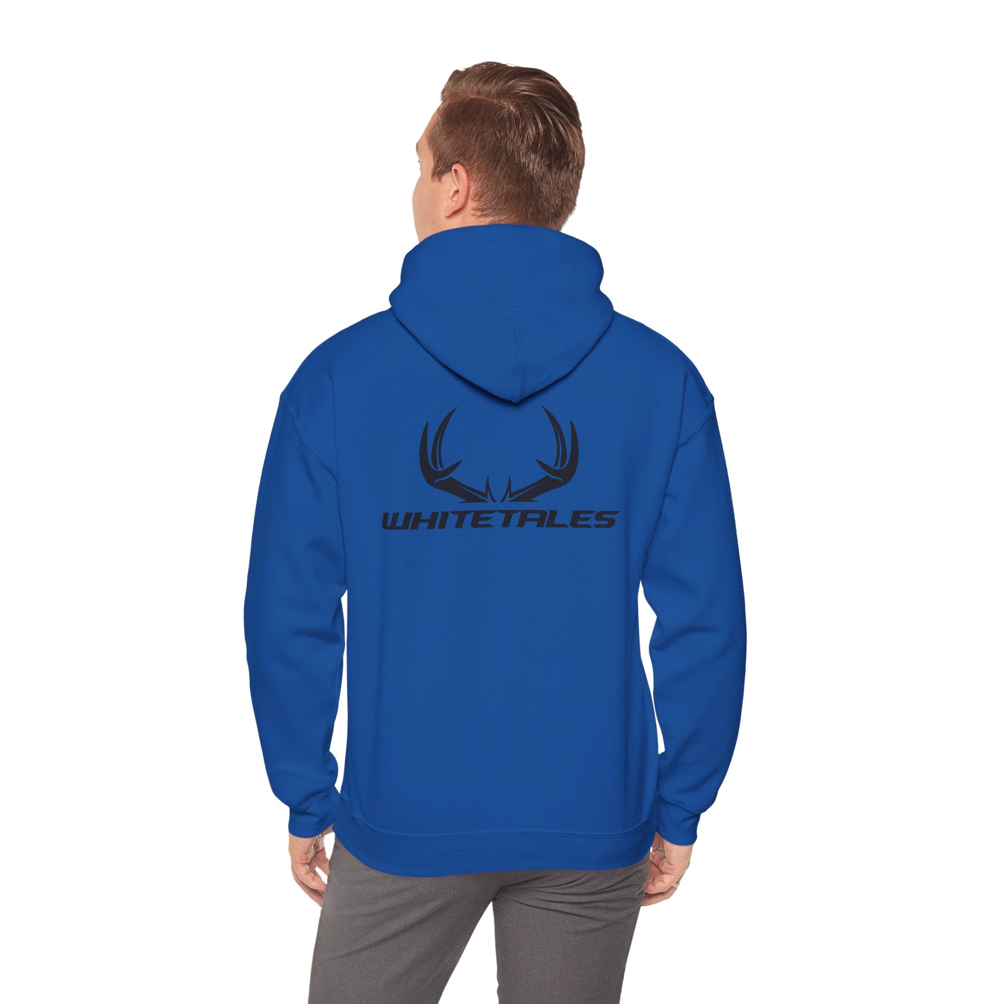 Whitetales Antler Logo Hoodie — Minimal Hunting Pullover