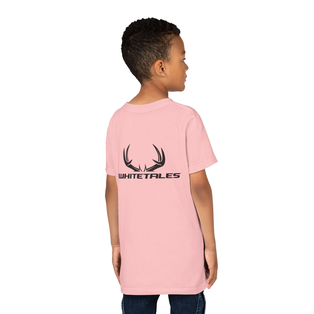 Youth Tee - 'WhiteTales' Antler Logo Kids Graphic Shirt