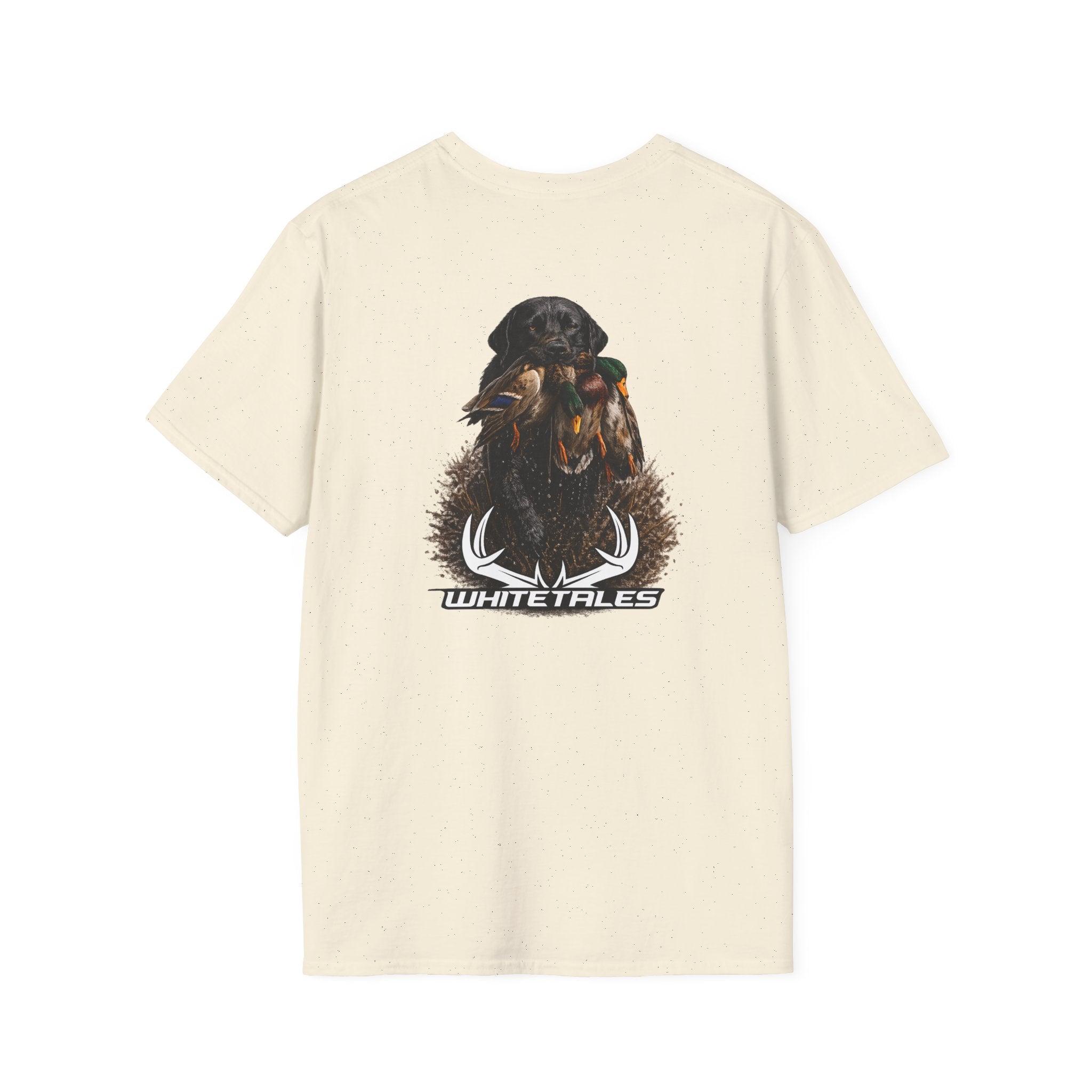 Whitetales Antler Black Lab T‑Shirt — Minimal Outdoors Hunting Tee
