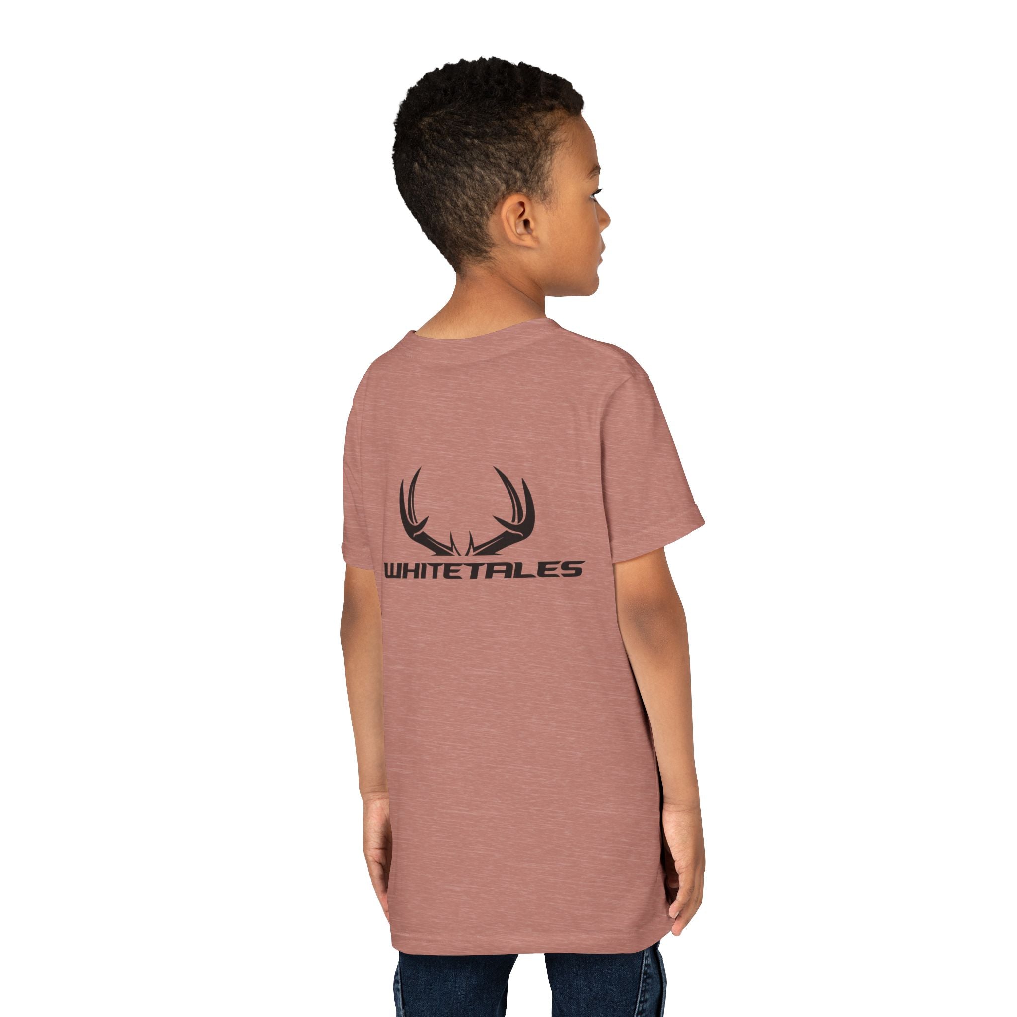 Youth Tee - 'WhiteTales' Antler Logo Kids Graphic Shirt
