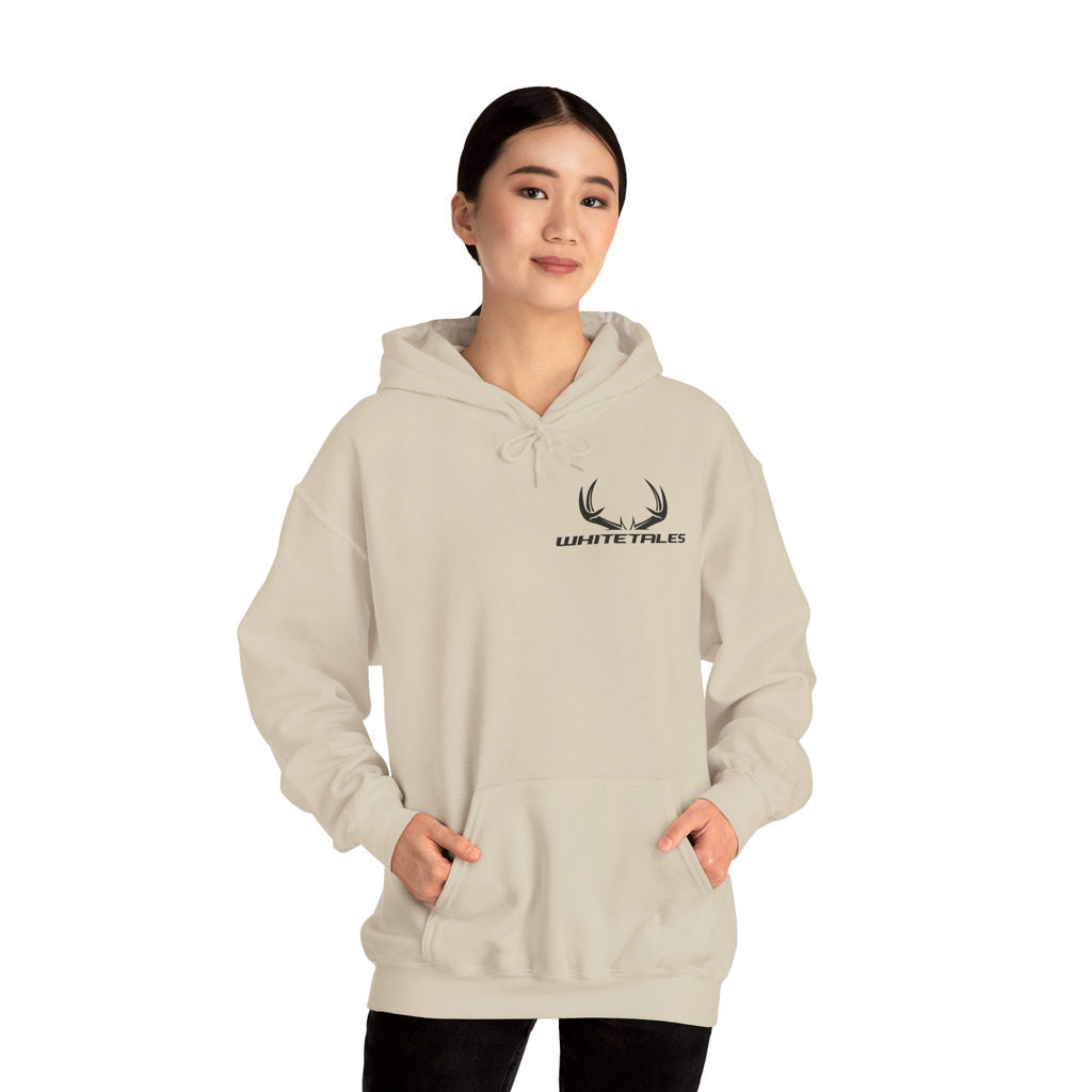 Whitetales Antler Logo Hoodie — Minimal Hunting Pullover