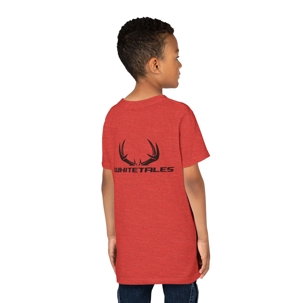 Youth Tee - 'WhiteTales' Antler Logo Kids Graphic Shirt