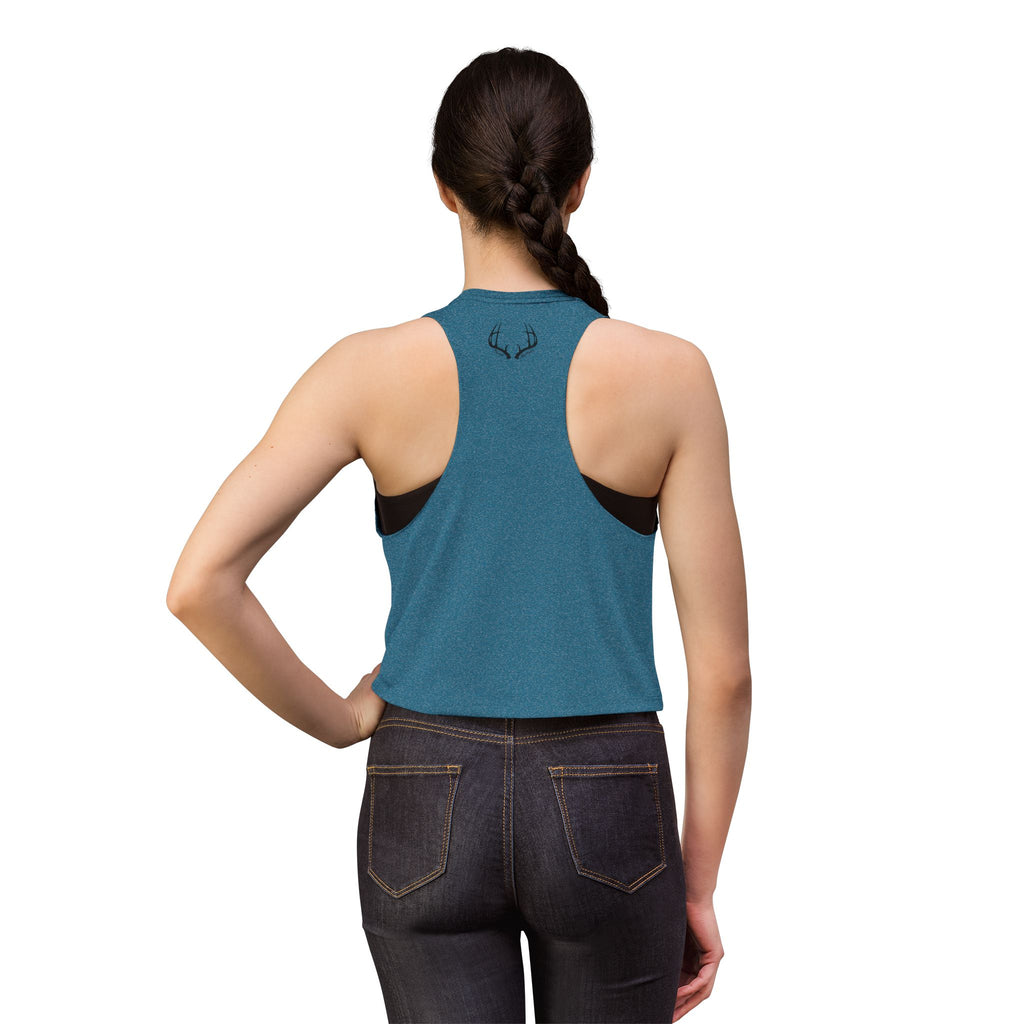 Whitetales Antler Logo Crop Top — Women's Graphic Tank