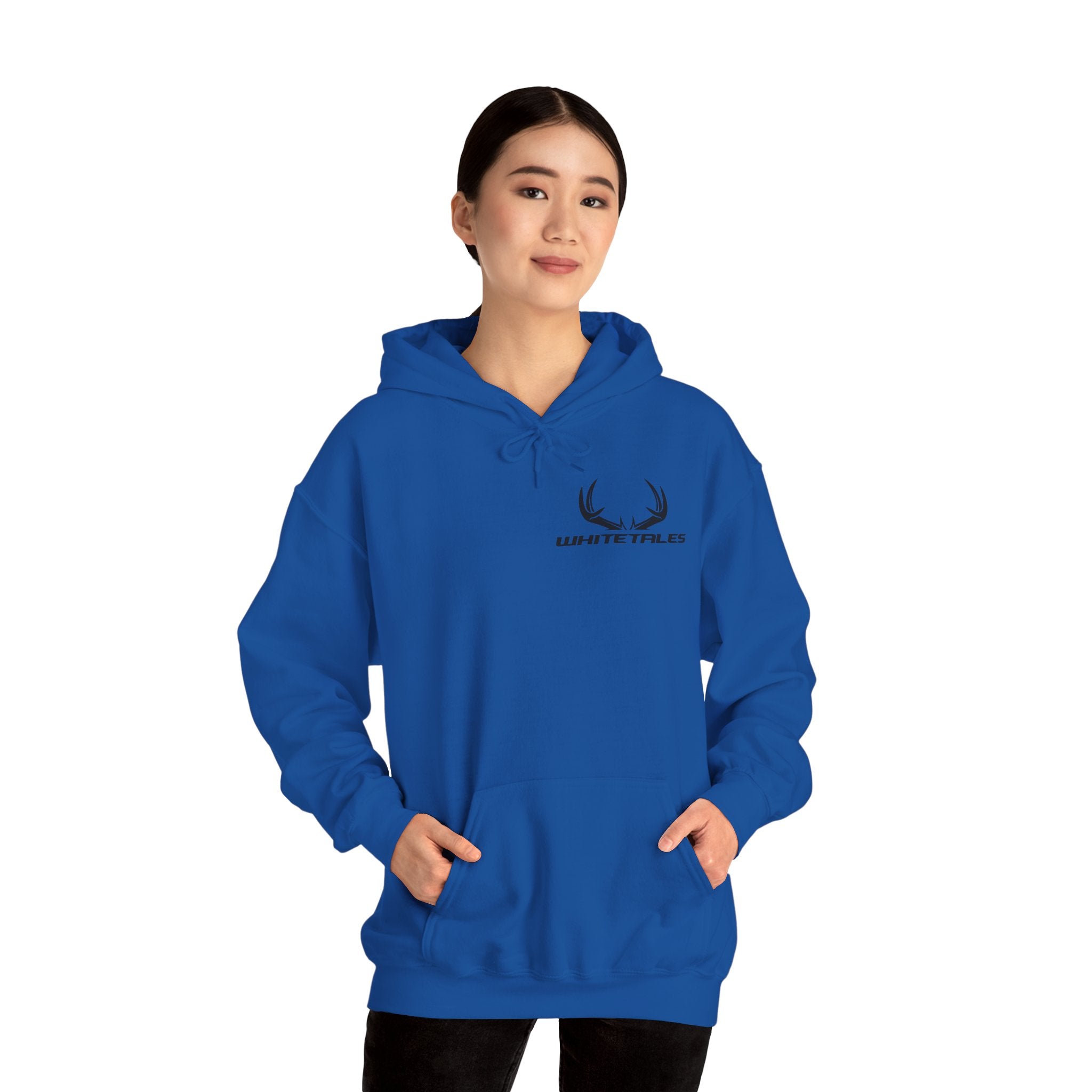 Whitetales Antler Logo Hoodie — Minimal Hunting Pullover