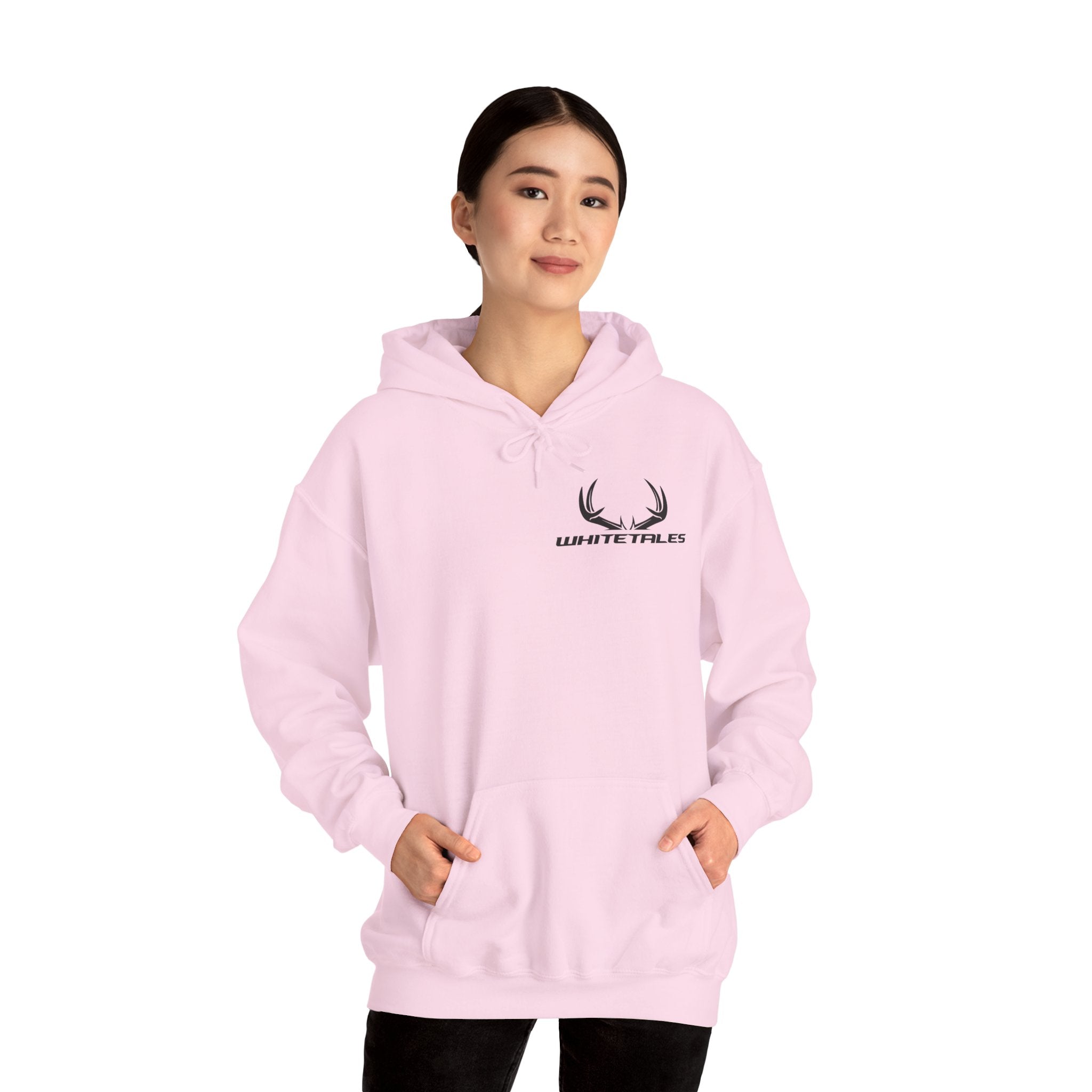 Whitetales Antler Logo Hoodie — Minimal Hunting Pullover