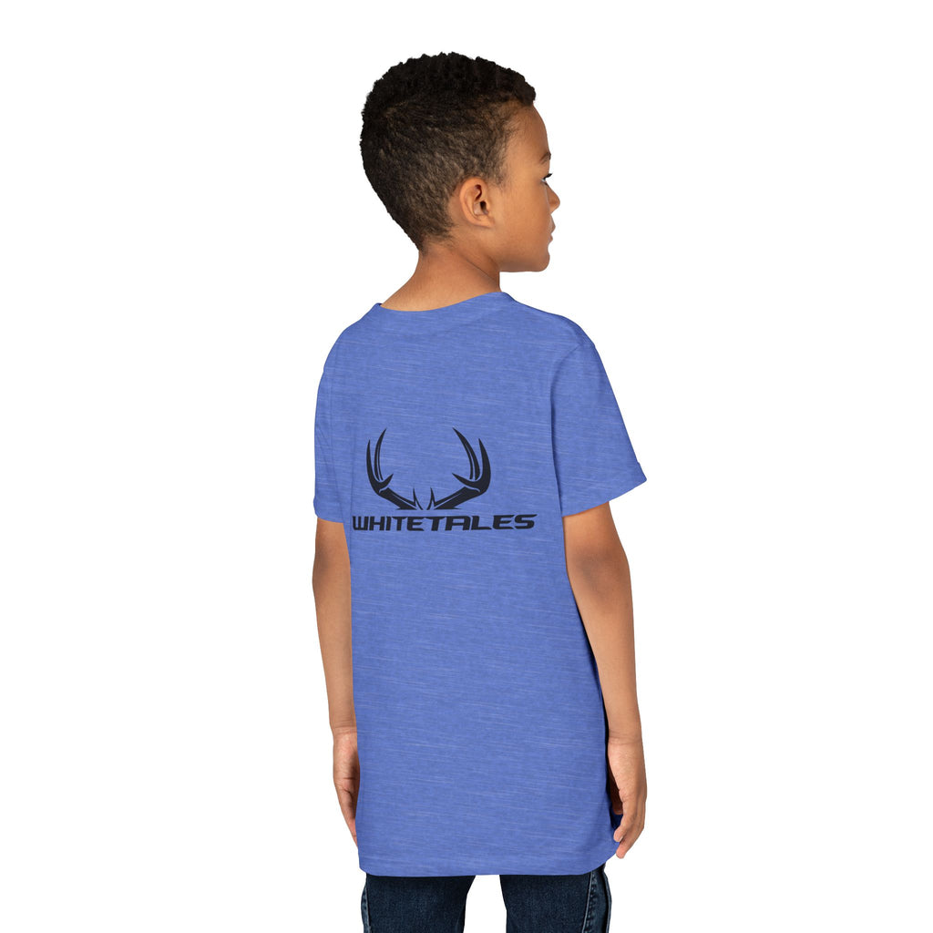 Youth Tee - 'WhiteTales' Antler Logo Kids Graphic Shirt