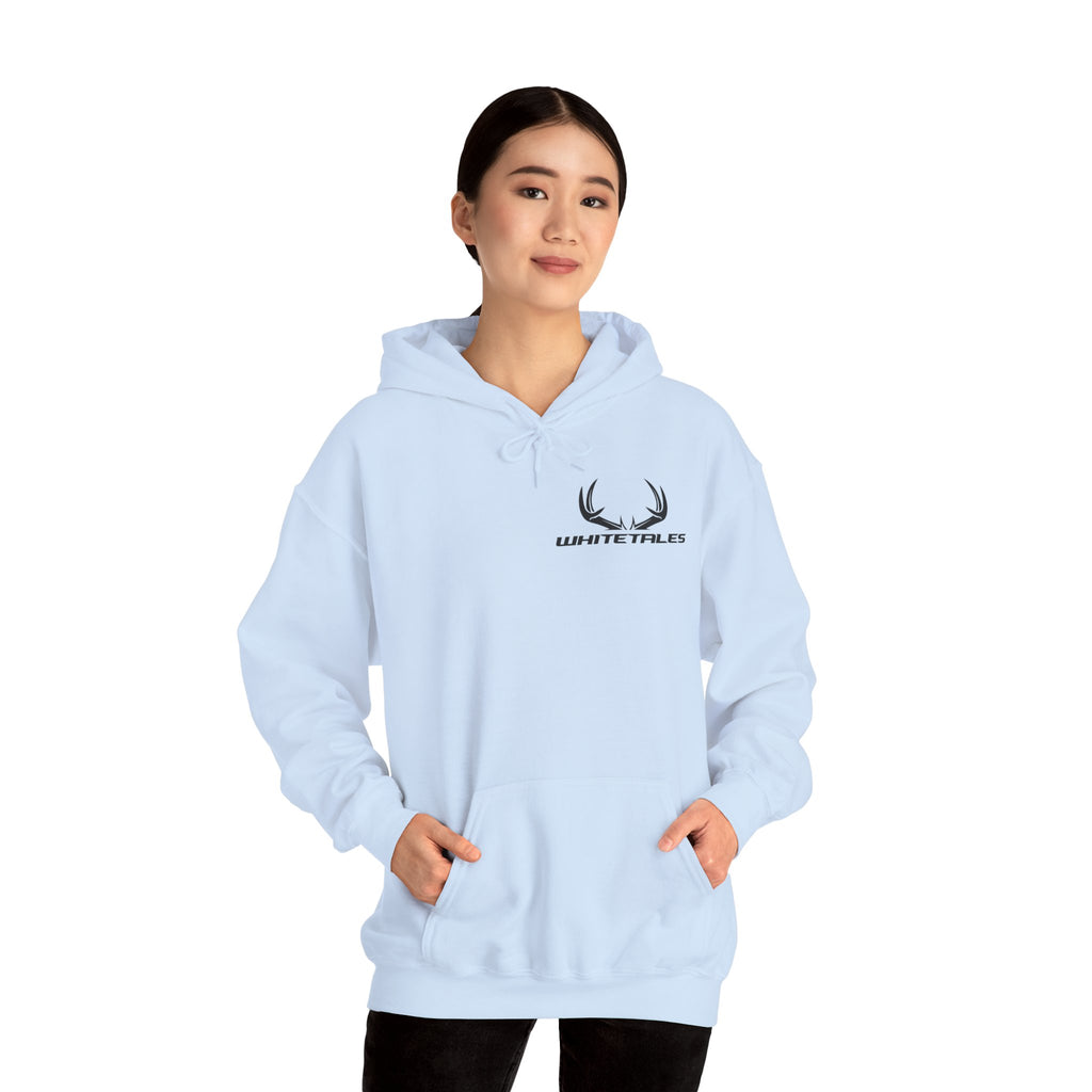 Whitetales Antler Logo Hoodie — Minimal Hunting Pullover