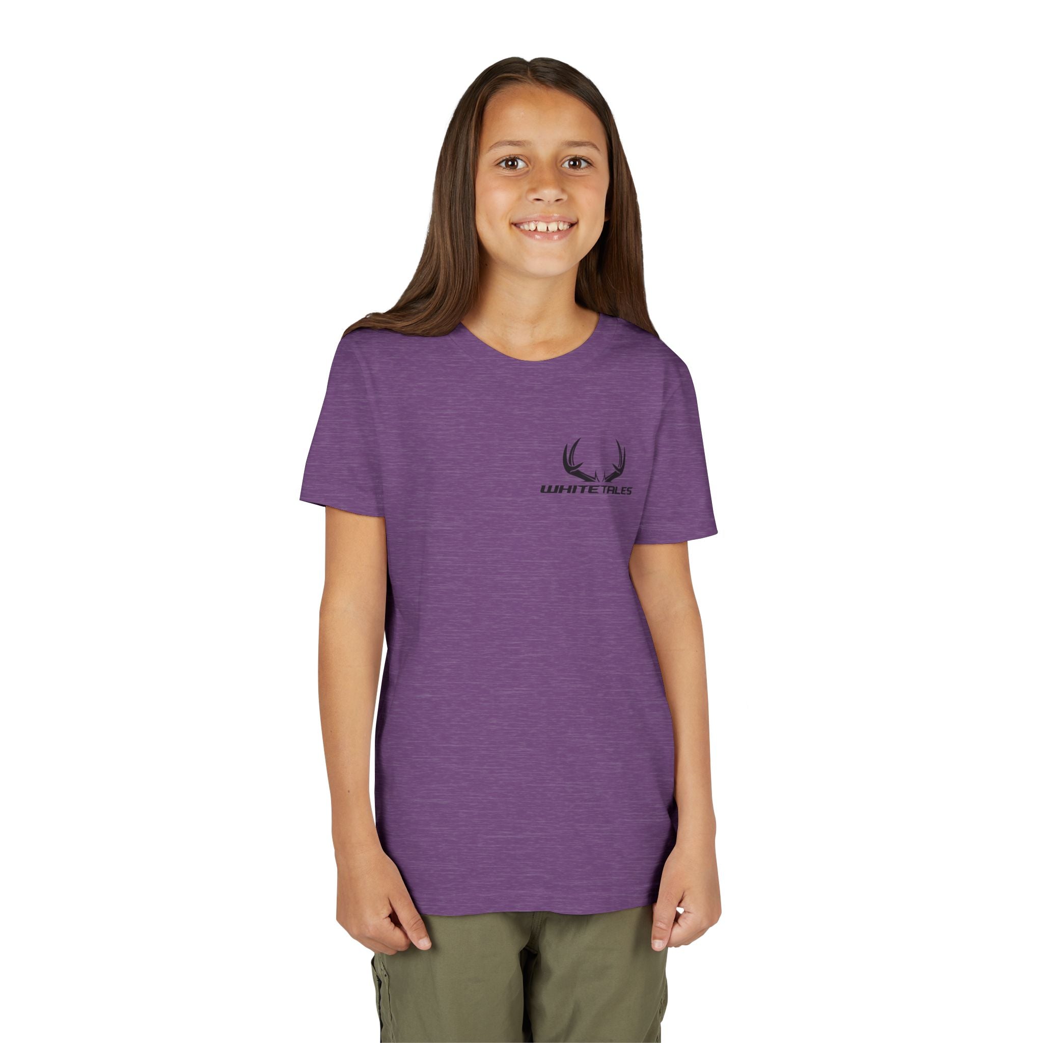 Youth Tee - 'WhiteTales' Antler Logo Kids Graphic Shirt