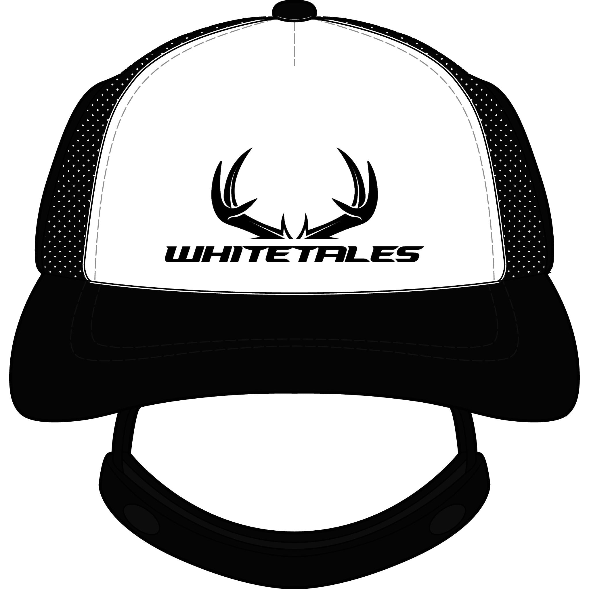 Trucker Hat — Whitetales Antler Logo Foam Back with Chin Strap