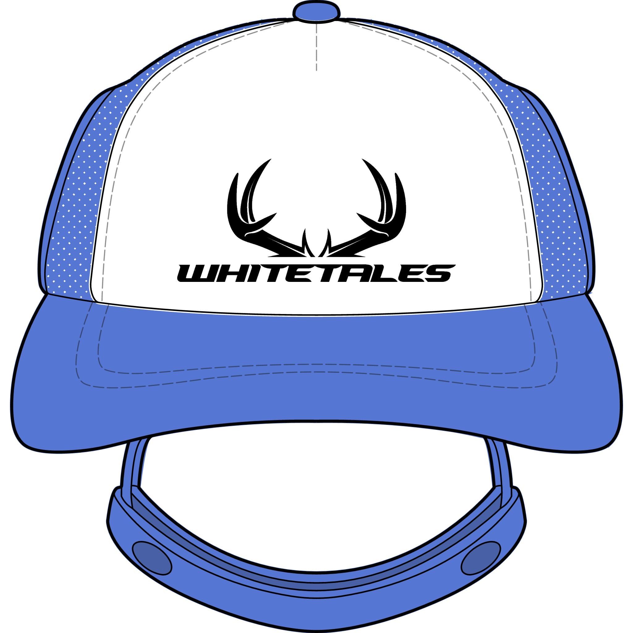 Trucker Hat — Whitetales Antler Logo Foam Back with Chin Strap