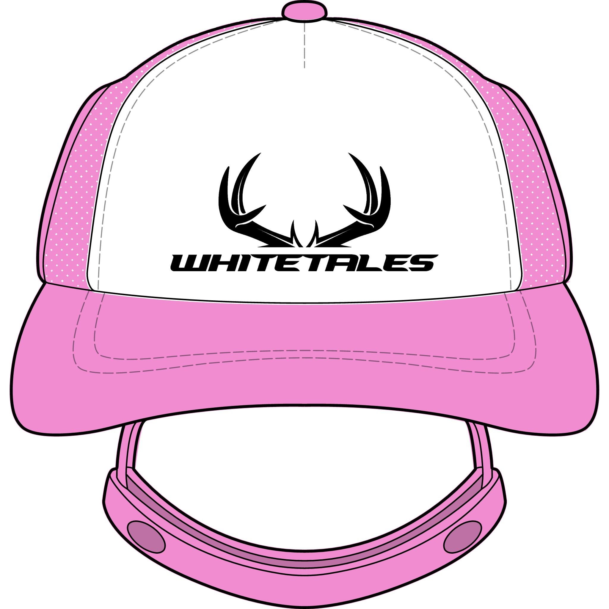 Trucker Hat — Whitetales Antler Logo Foam Back with Chin Strap