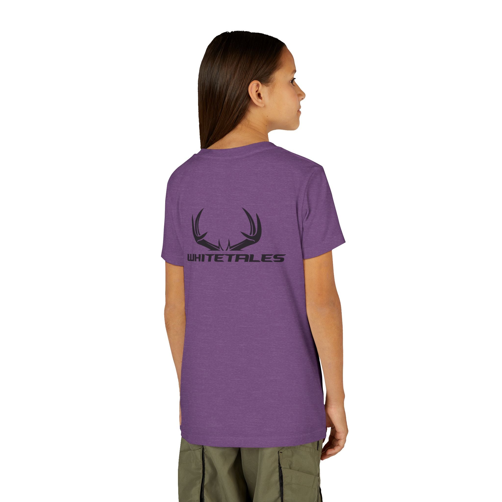 Youth Tee - 'WhiteTales' Antler Logo Kids Graphic Shirt
