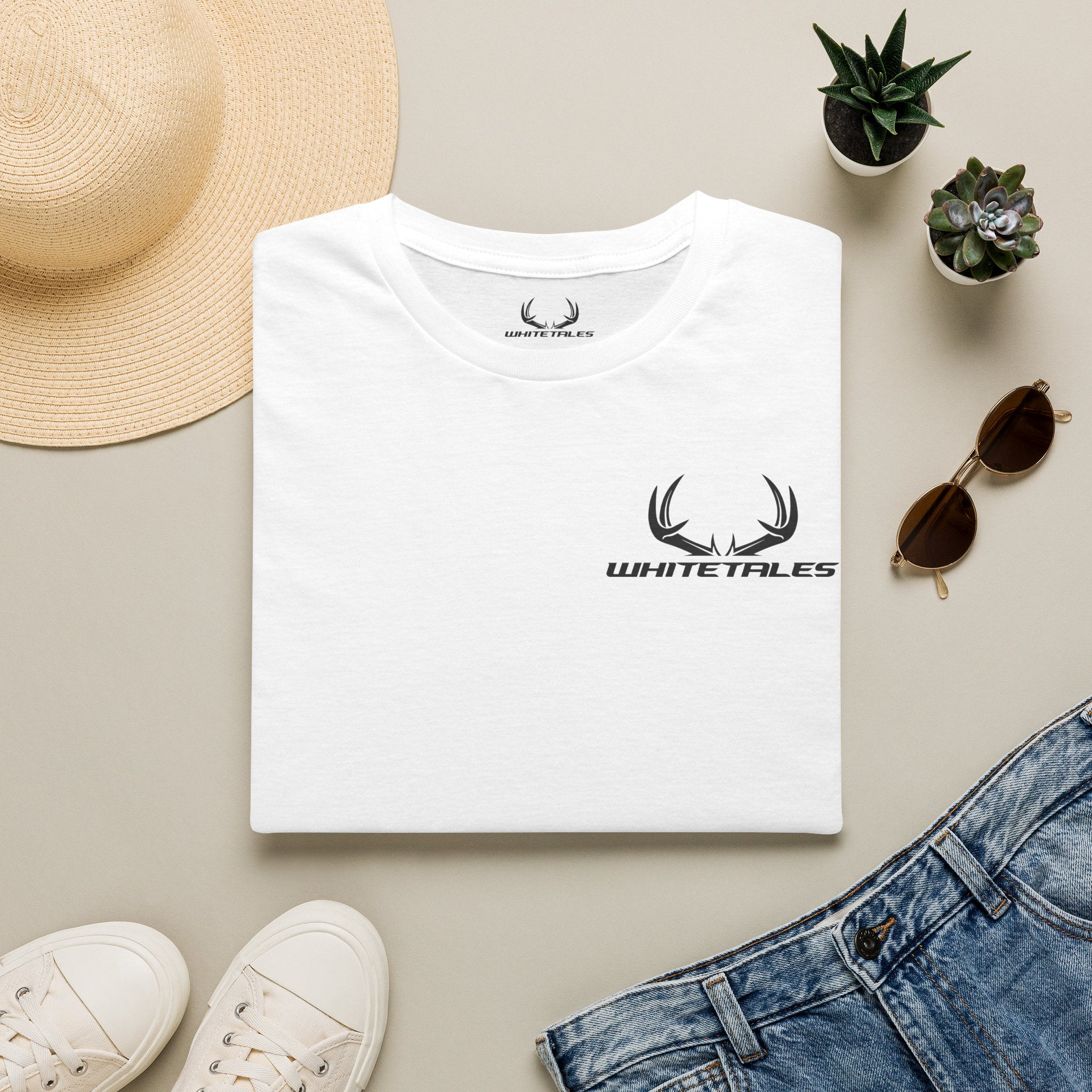 WhiteTales Whitetail Logo T‑Shirt — Small Chest Emblem ‘SIMPLESTYLE’