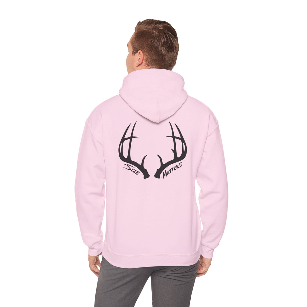 Whitetales Antler Hoodie – 'Size Matters' Hunting Sweatshirt