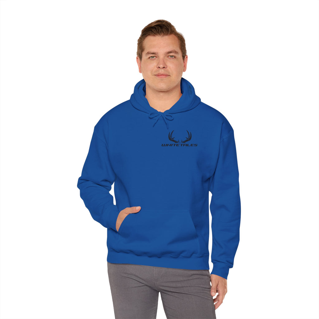 Whitetales Antler Logo Hoodie — Minimal Hunting Pullover