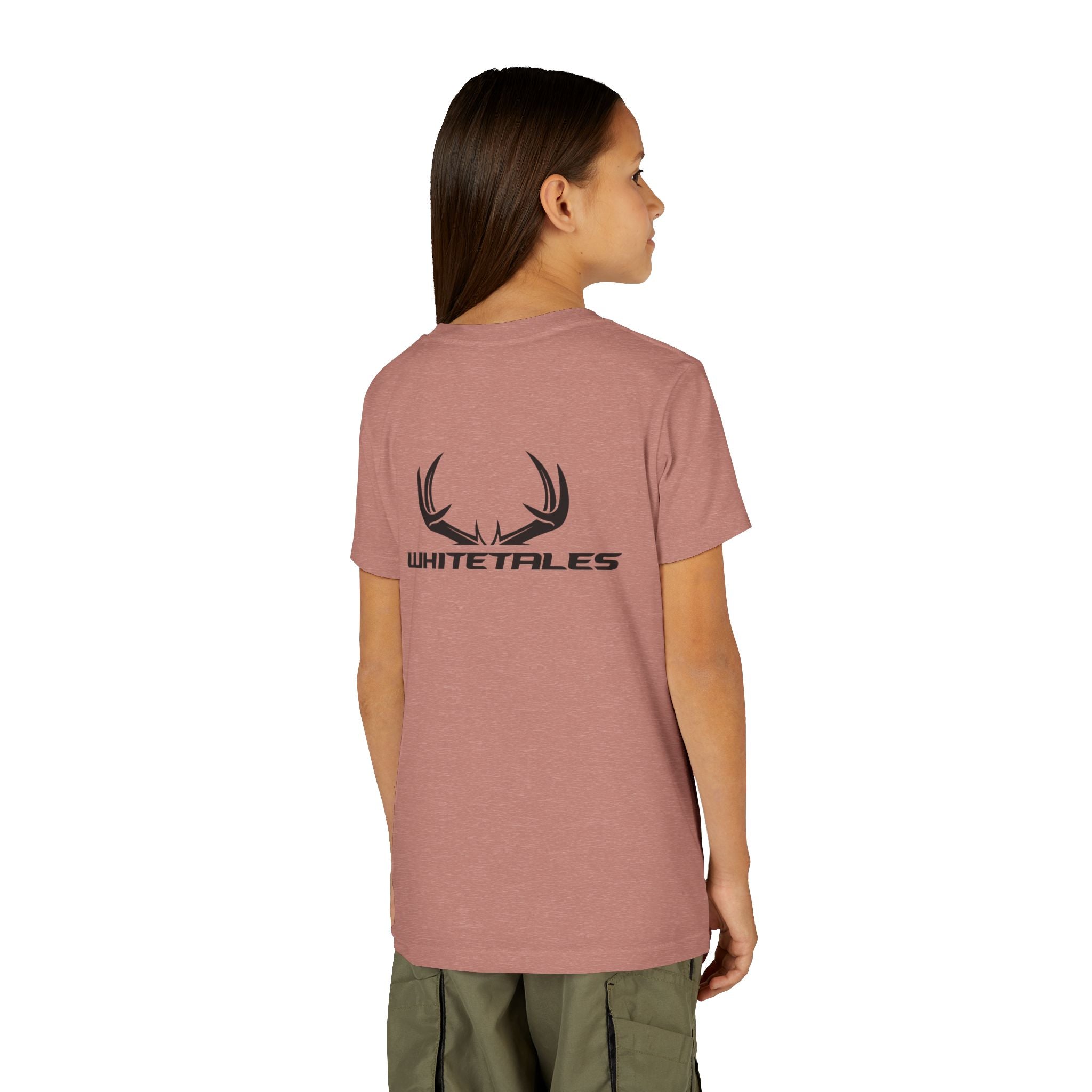Youth Tee - 'WhiteTales' Antler Logo Kids Graphic Shirt