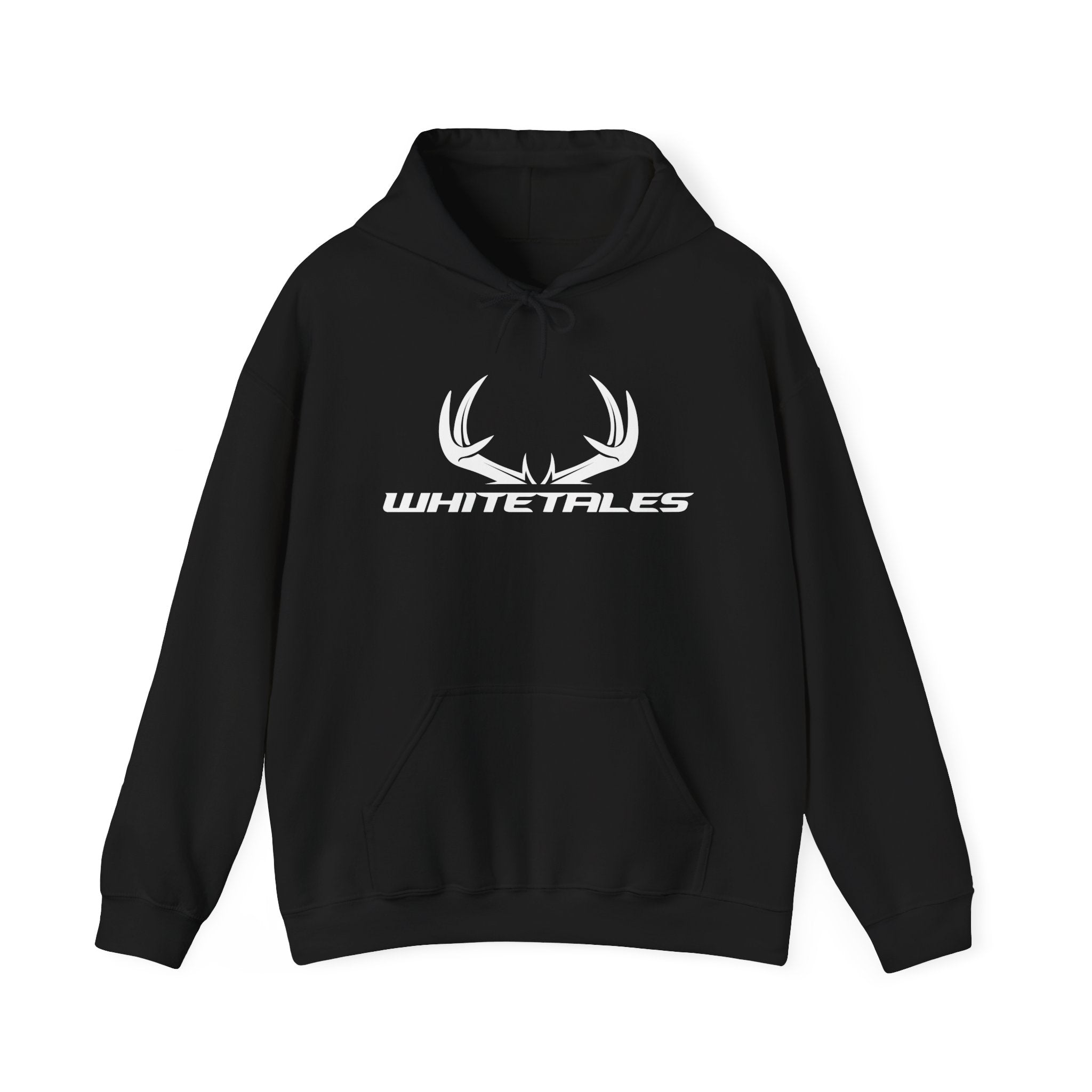 Whitetales Antler and Size Matters Logo Hoodie — Hunting Crewneck Sweatshirt