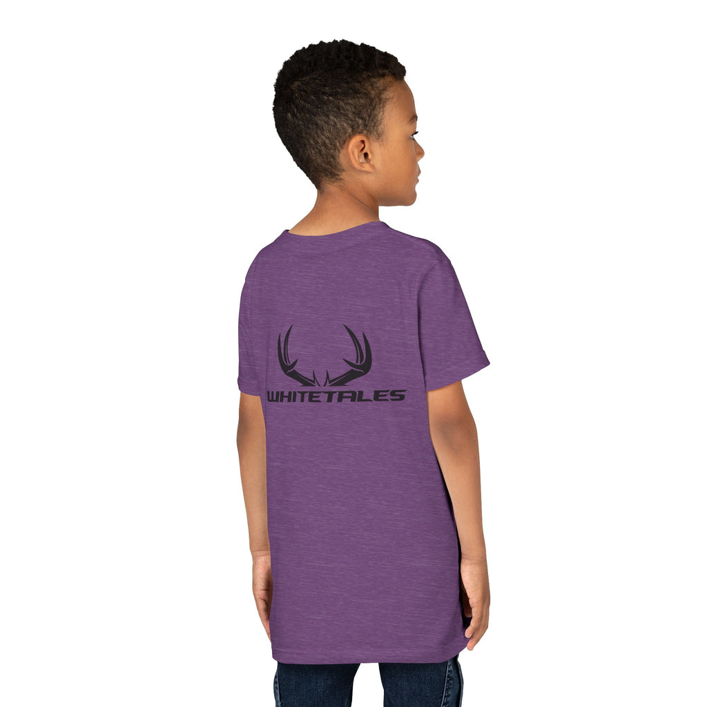 Youth Tee - 'WhiteTales' Antler Logo Kids Graphic Shirt