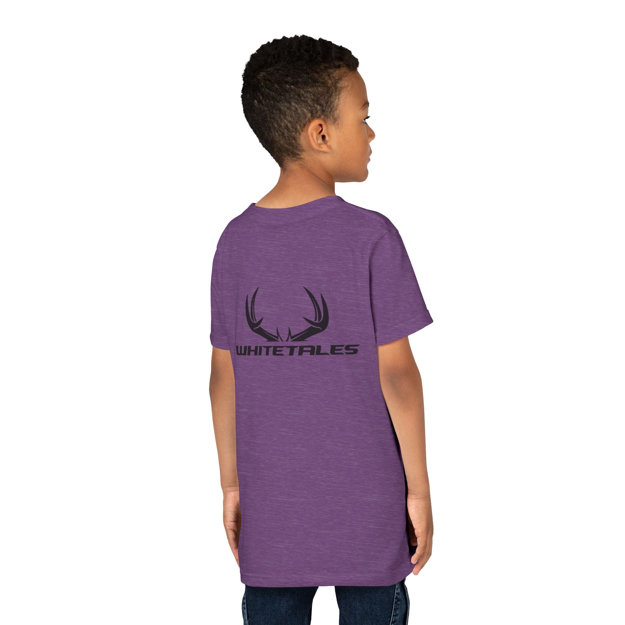 Youth Tee - 'WhiteTales' Antler Logo Kids Graphic Shirt