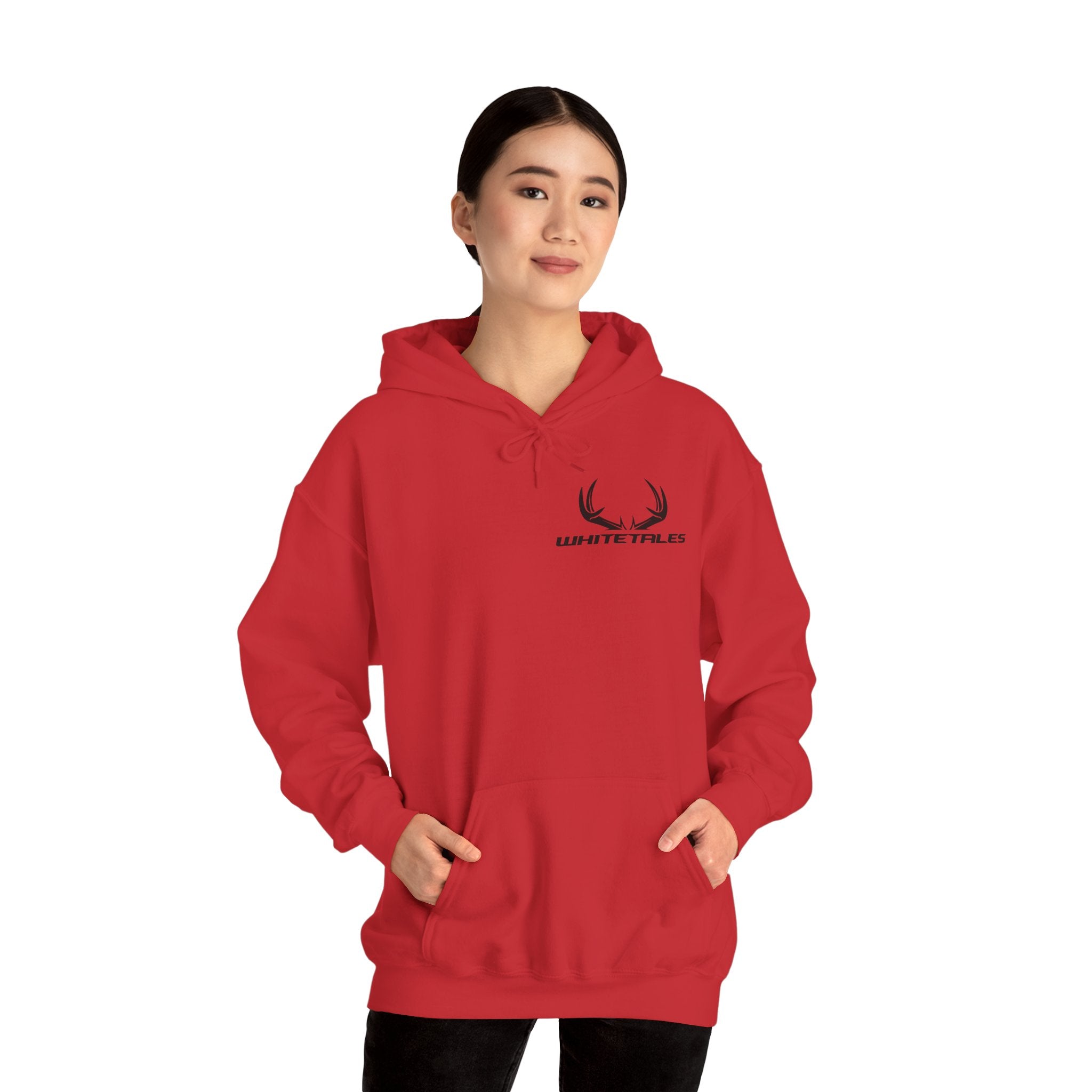 Whitetales Antler Logo Hoodie — Minimal Hunting Pullover