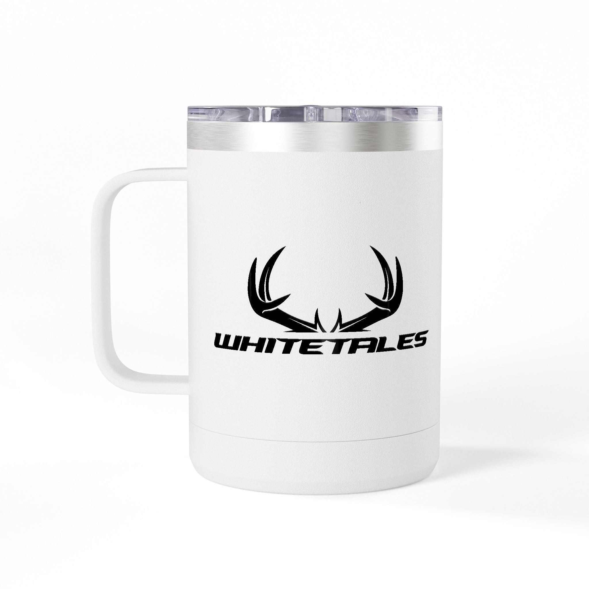 15oz Antler Tumbler Mug — 'Size Matters' Hunting Coffee Travel Cup
