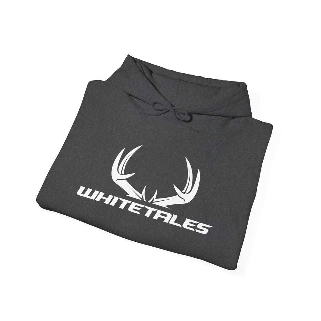 Whitetales Antler and Size Matters Logo Hoodie — Hunting Crewneck Sweatshirt