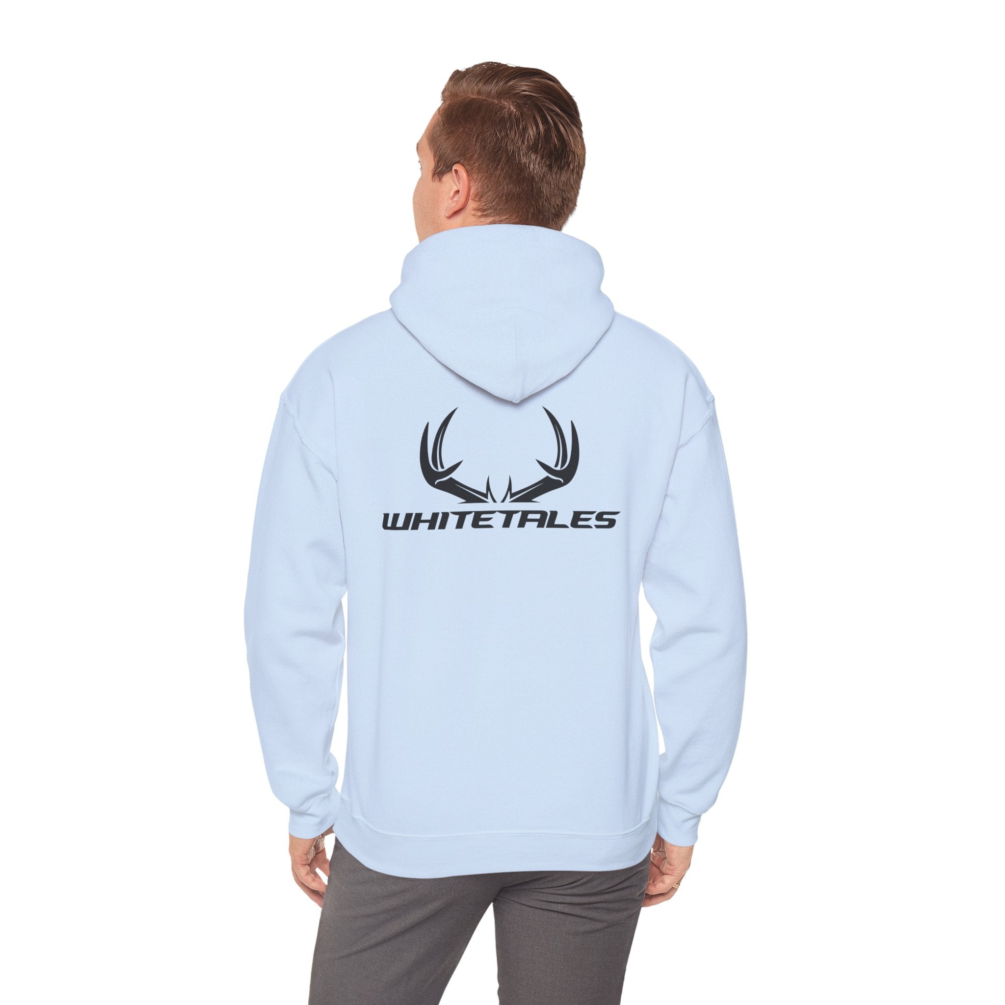 Whitetales Antler Logo Hoodie — Minimal Hunting Pullover