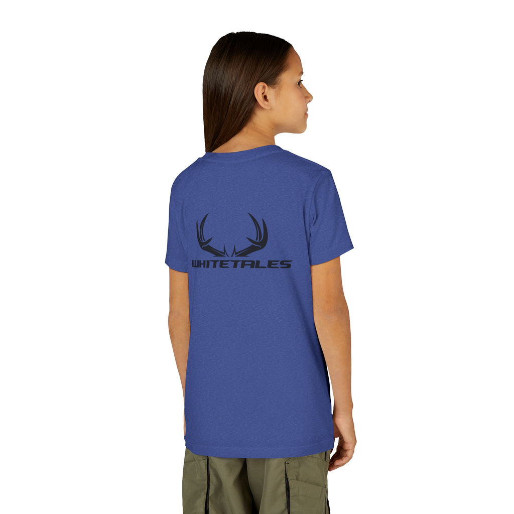 Youth Tee - 'WhiteTales' Antler Logo Kids Graphic Shirt