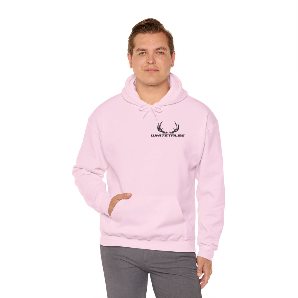 Whitetales Antler Logo Hoodie — Minimal Hunting Pullover