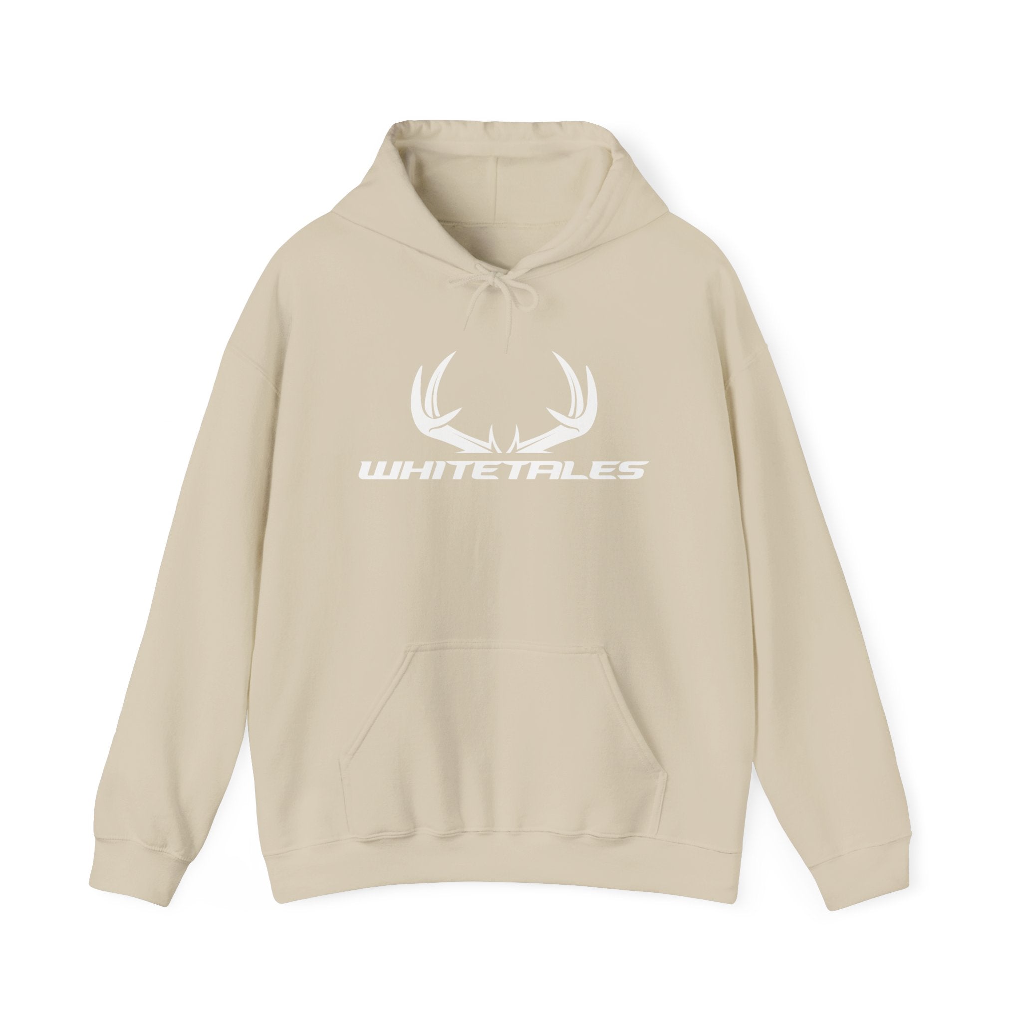 Whitetales Antler and Size Matters Logo Hoodie — Hunting Crewneck Sweatshirt