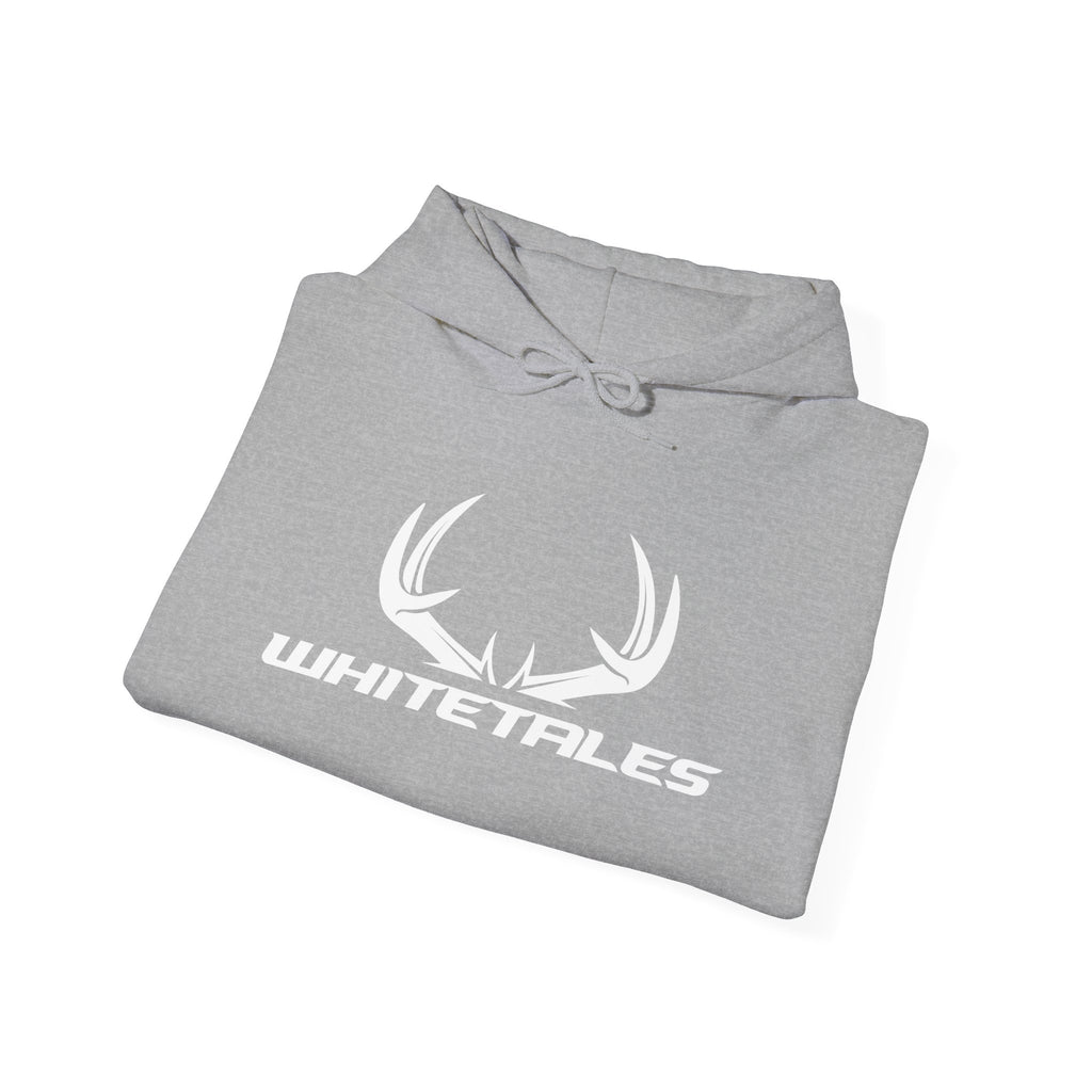 Whitetales Antler and Size Matters Logo Hoodie — Hunting Crewneck Sweatshirt