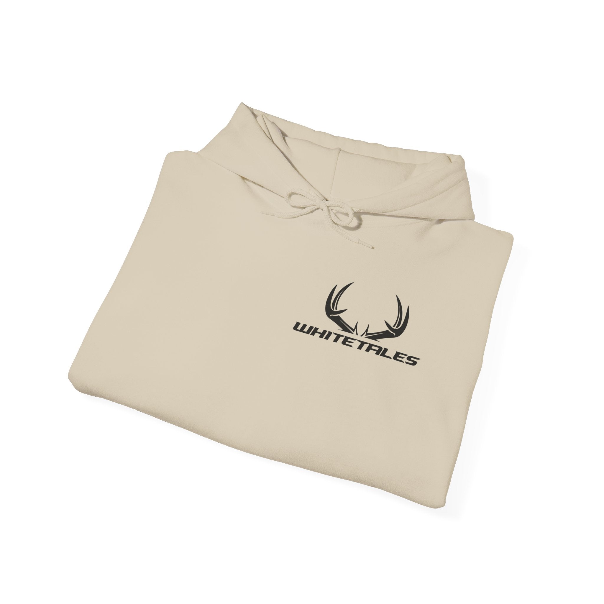 Whitetales Antler Logo Hoodie — Minimal Hunting Pullover