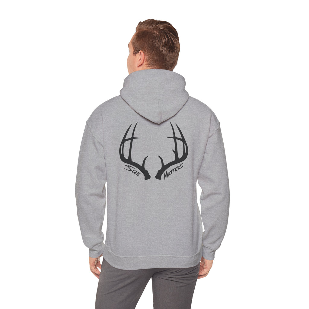Whitetales Antler Hoodie – 'Size Matters' Hunting Sweatshirt