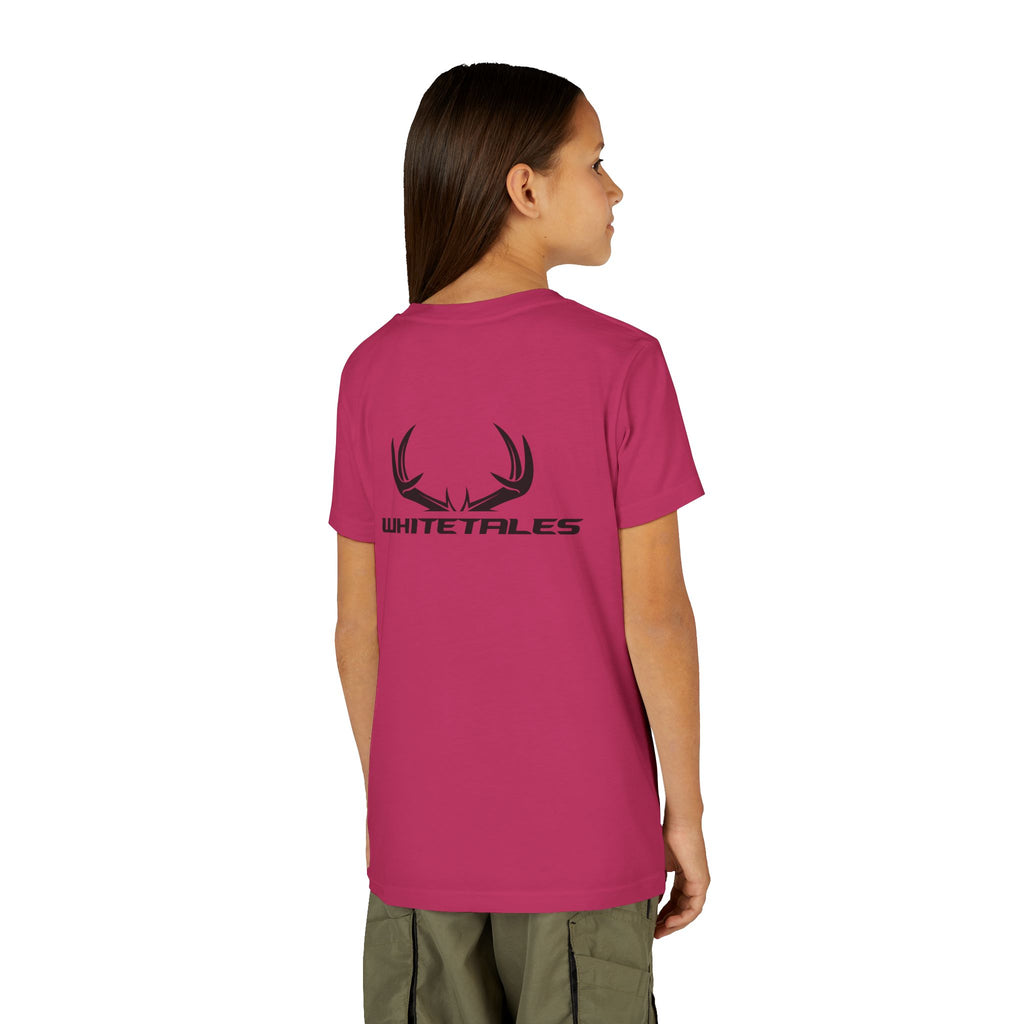 Youth Tee - 'WhiteTales' Antler Logo Kids Graphic Shirt