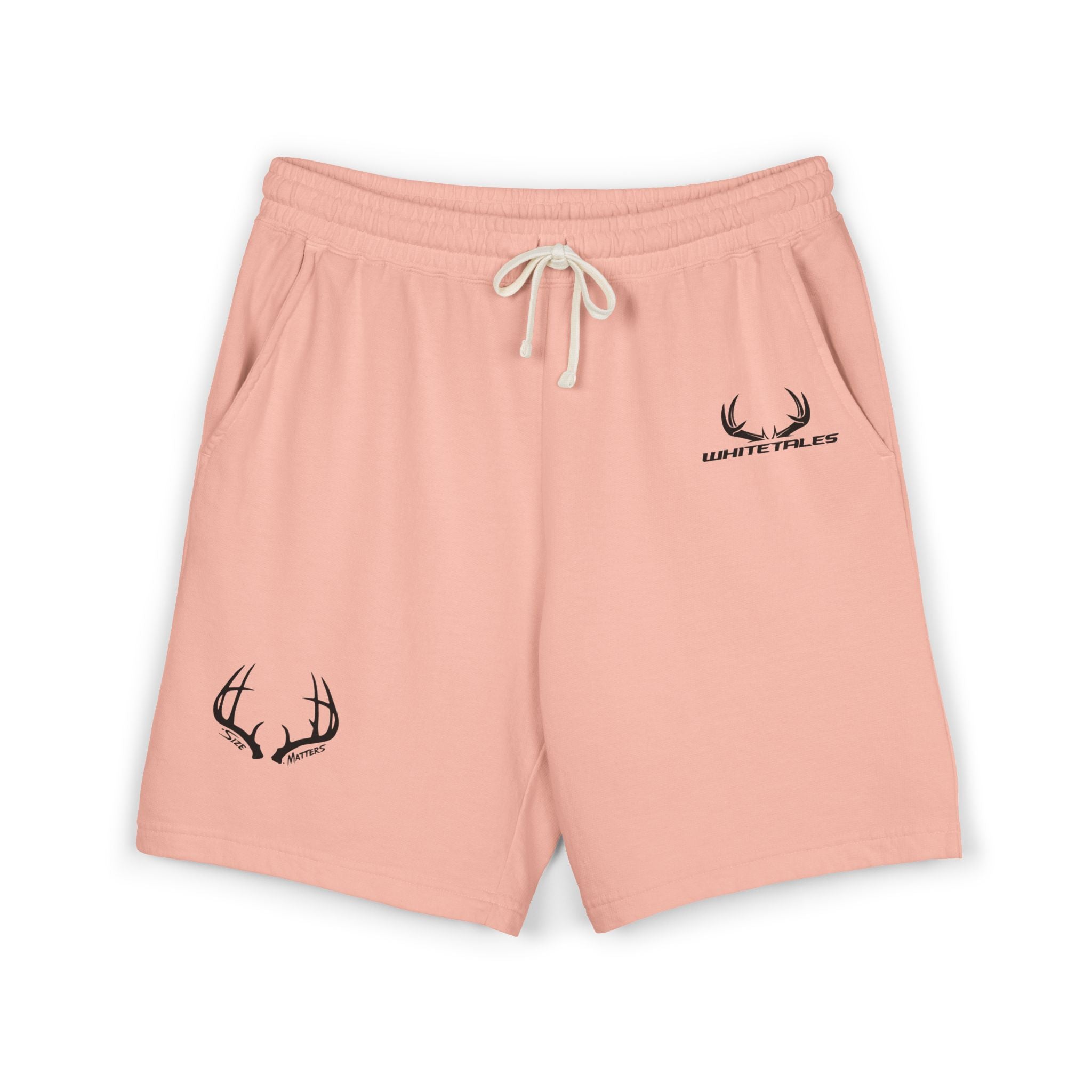Antler Logo Fleece Sweat Shorts — Lightweight Garment-Dyed Lounge Shorts