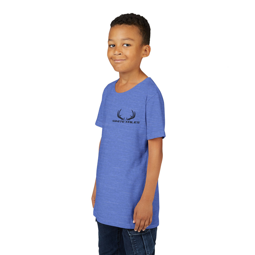Youth Tee - 'WhiteTales' Antler Logo Kids Graphic Shirt