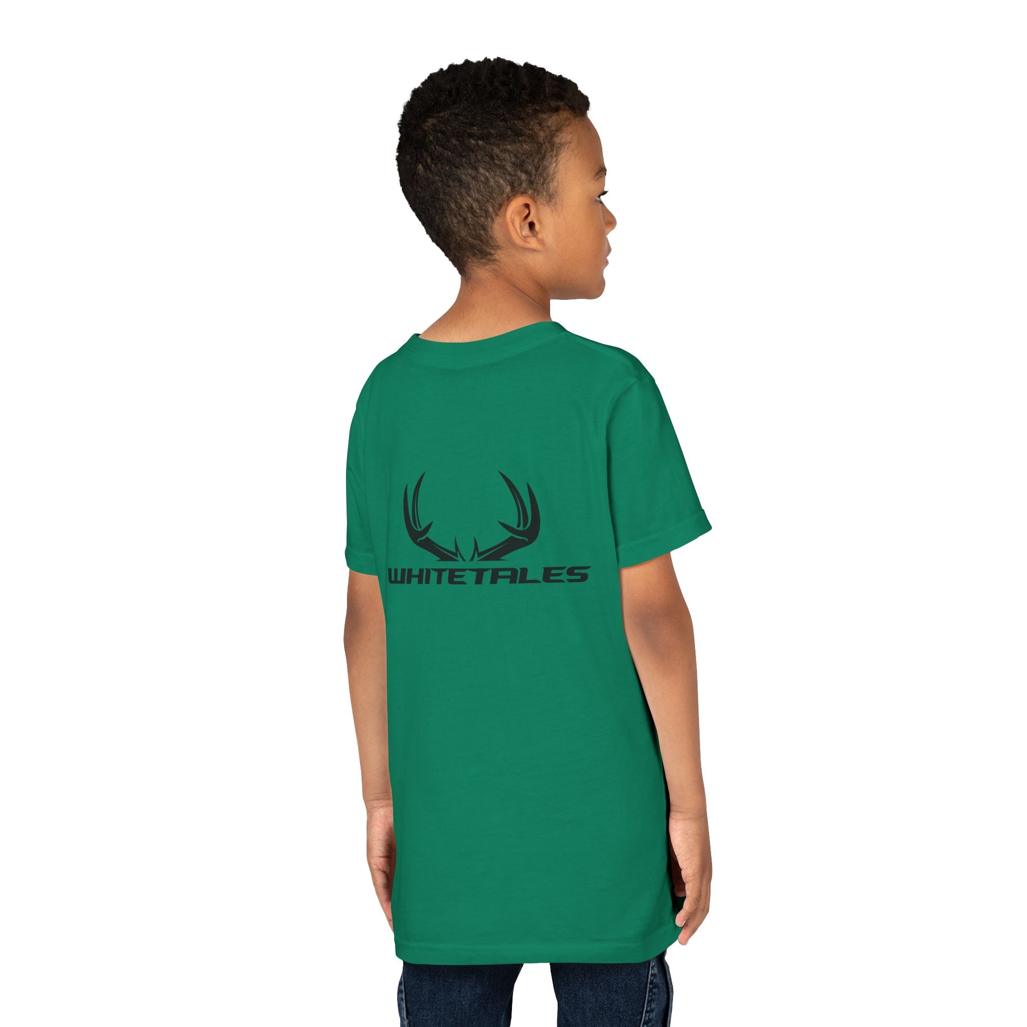 Youth Tee - 'WhiteTales' Antler Logo Kids Graphic Shirt