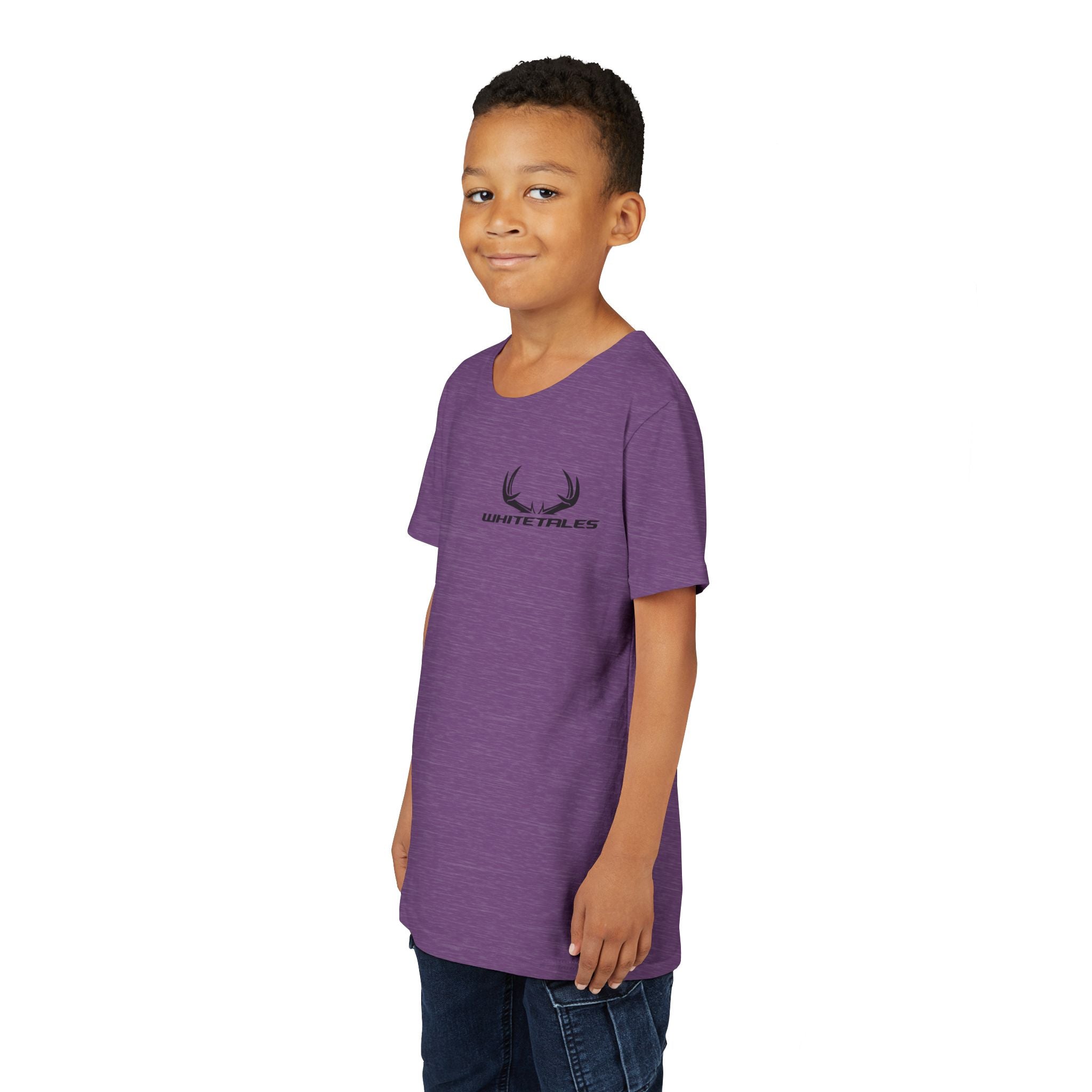 Youth Tee - 'WhiteTales' Antler Logo Kids Graphic Shirt