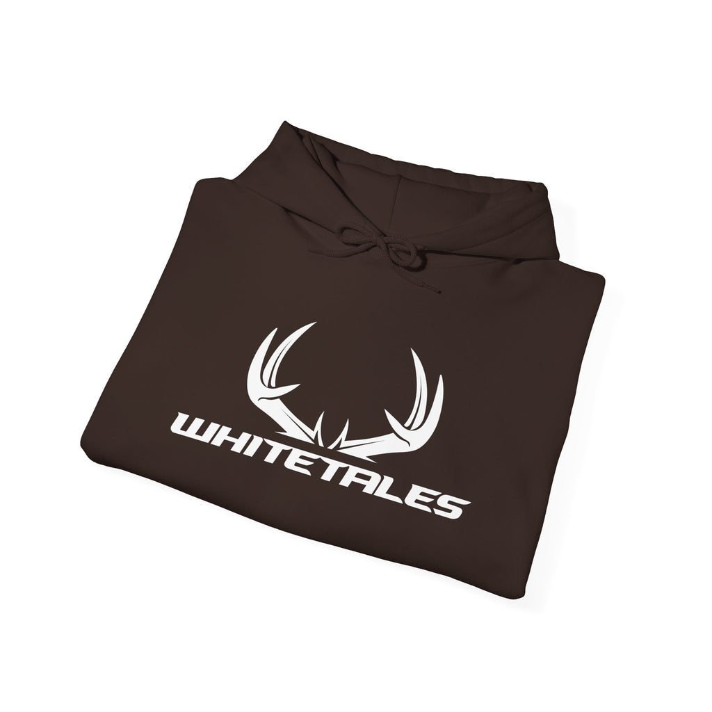 Whitetales Antler and Size Matters Logo Hoodie — Hunting Crewneck Sweatshirt