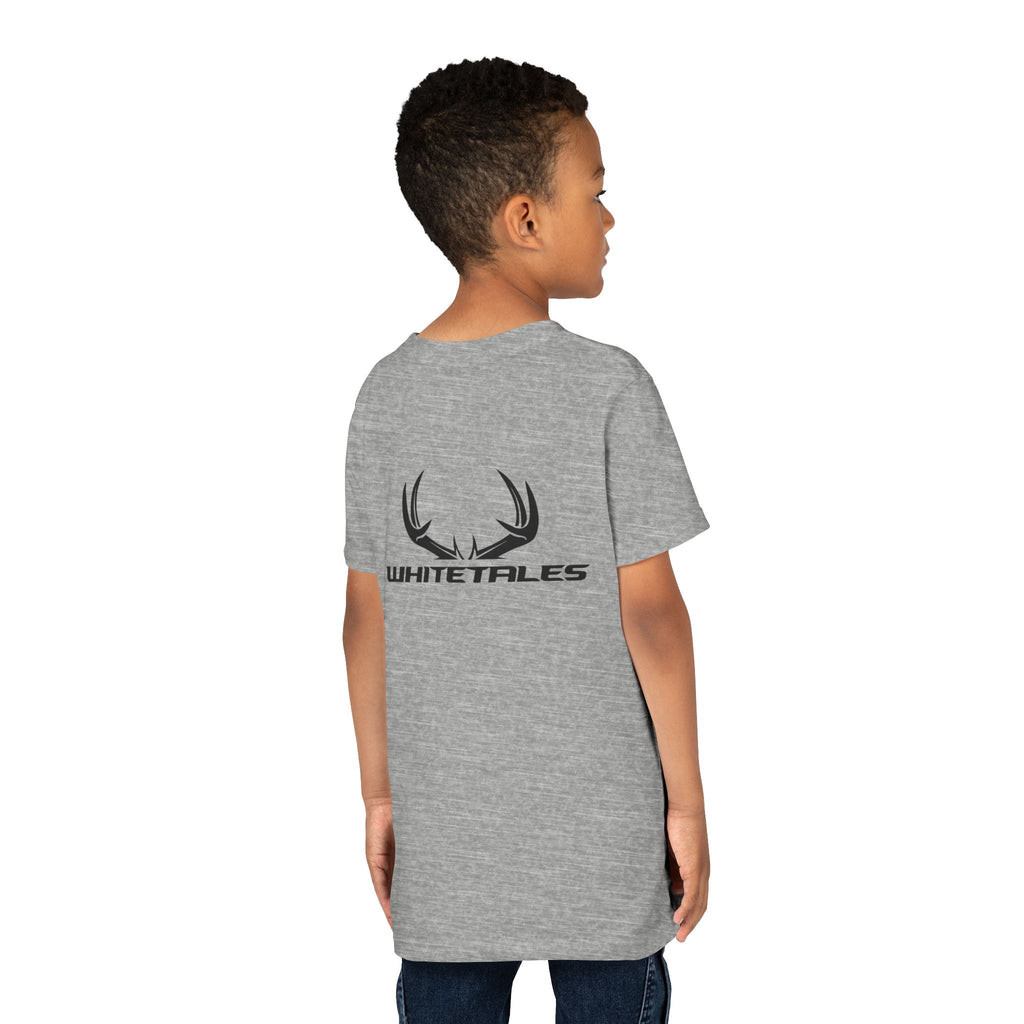 Youth Tee - 'WhiteTales' Antler Logo Kids Graphic Shirt