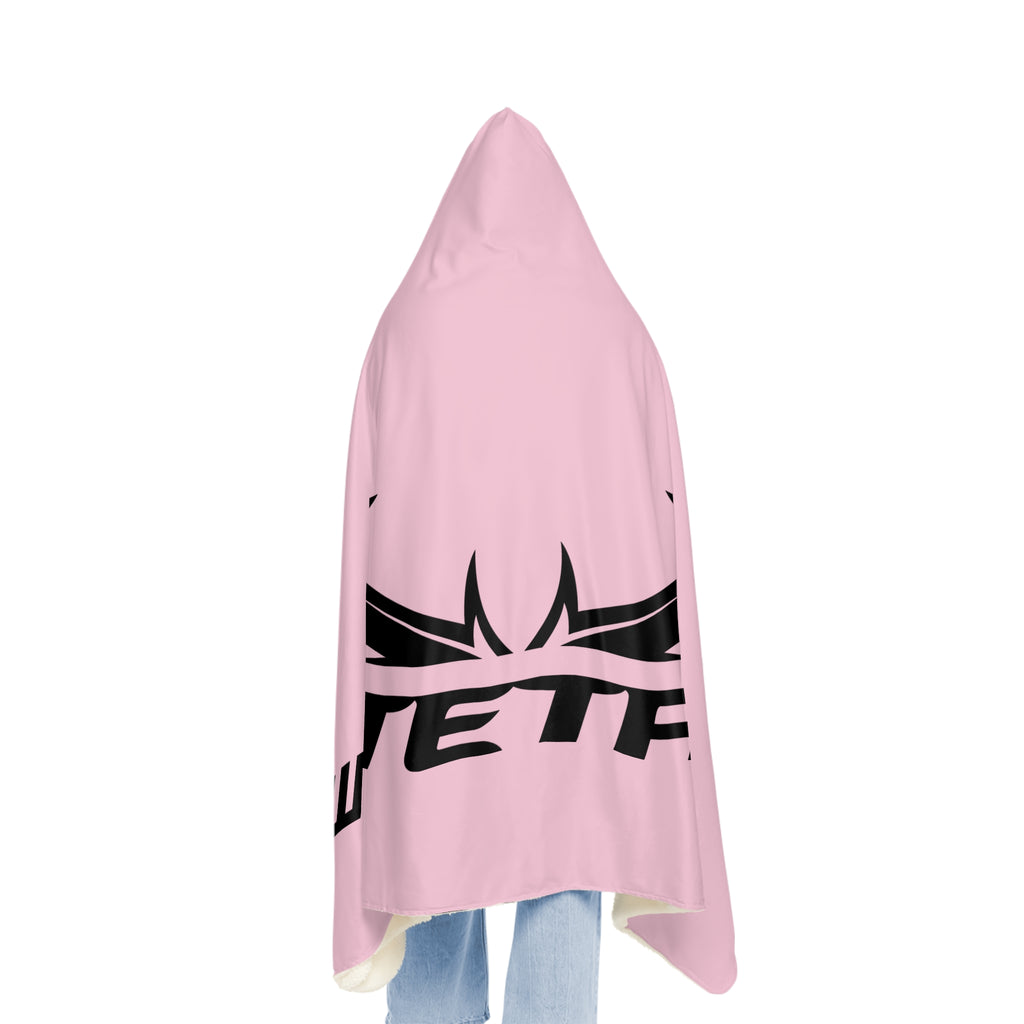 Hooded Blanket — Pink "WHITETALES" Antler Snuggle Throw