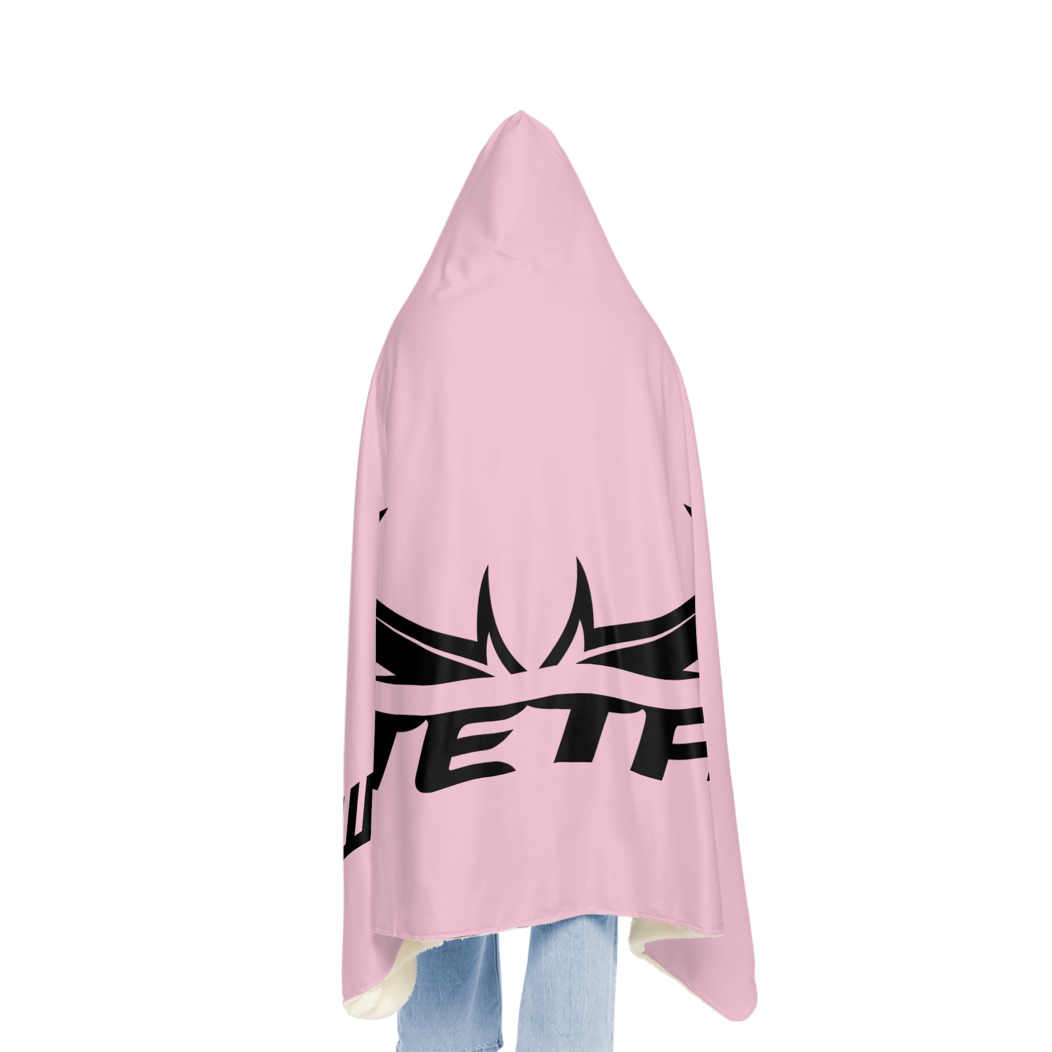 Hooded Blanket — Pink "WHITETALES" Antler Snuggle Throw