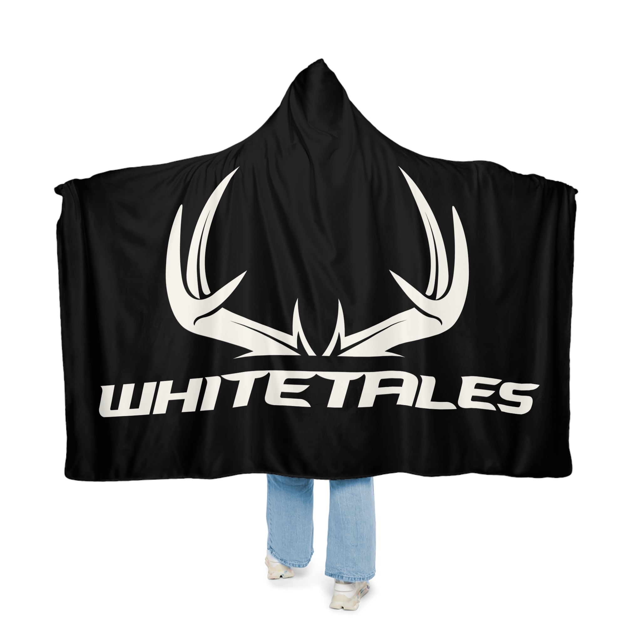 Whitetales Antler Hooded Blanket — Cozy Sherpa Snuggle Throw for Outdoorsmen & Hunters