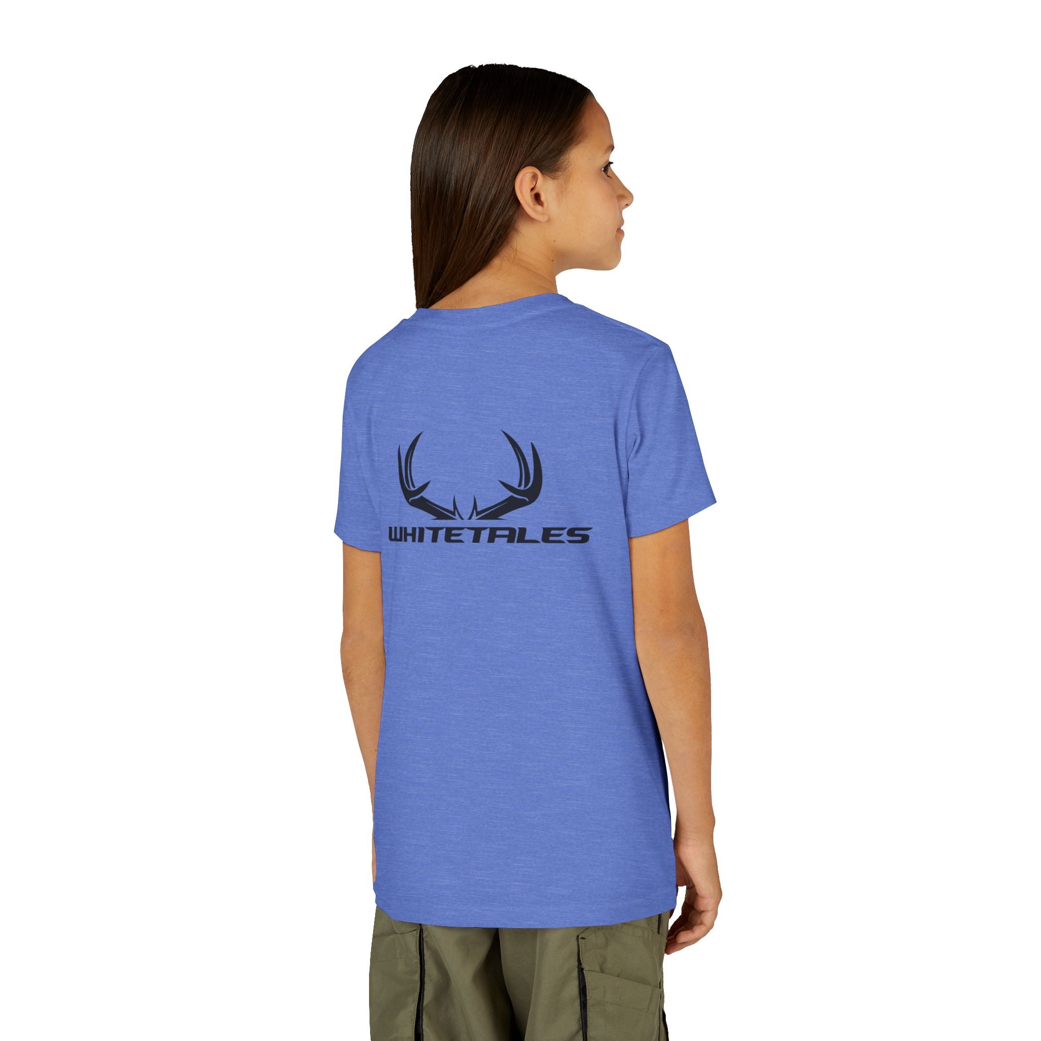 Youth Tee - 'WhiteTales' Antler Logo Kids Graphic Shirt