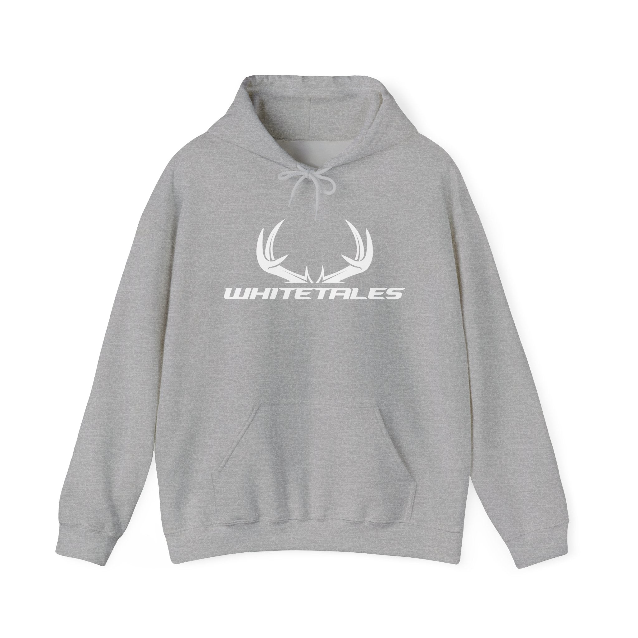 Whitetales Antler and Size Matters Logo Hoodie — Hunting Crewneck Sweatshirt