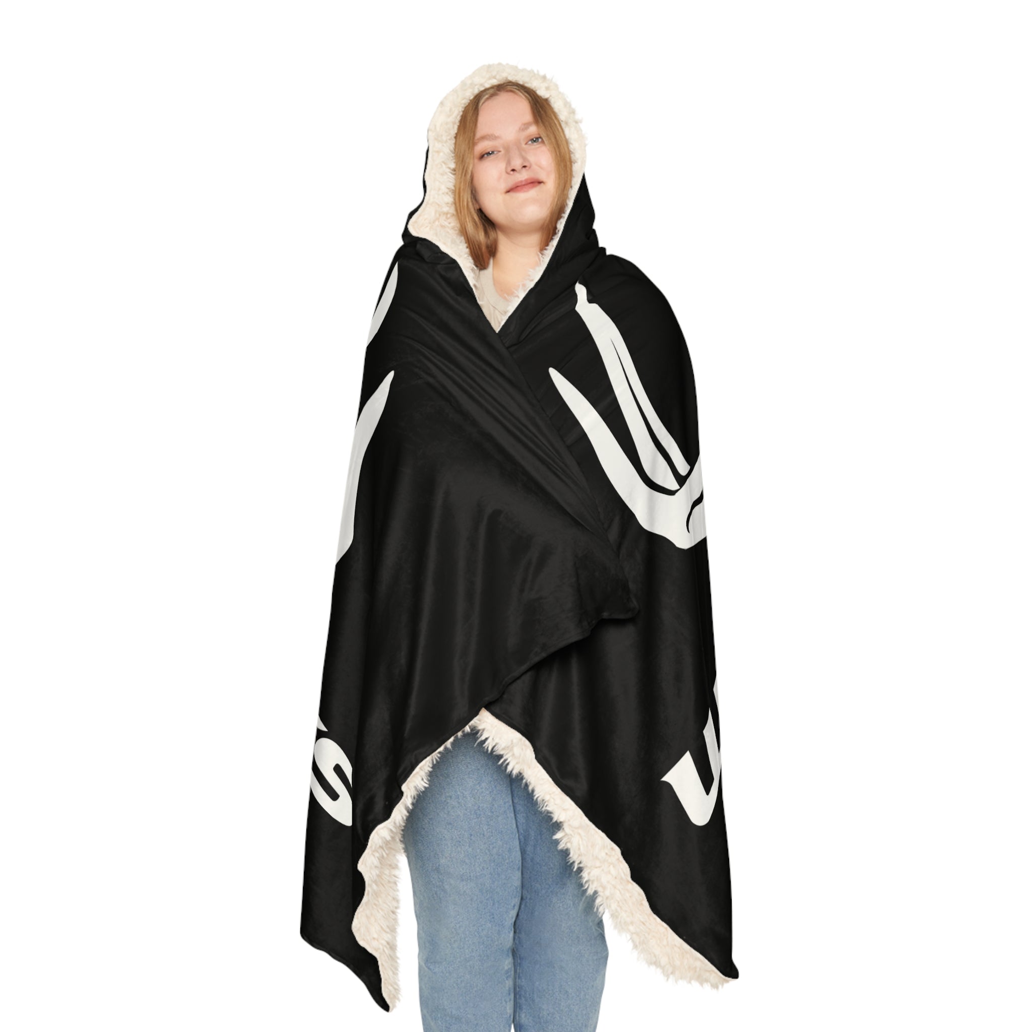 Whitetales Antler Hooded Blanket — Cozy Sherpa Snuggle Throw for Outdoorsmen & Hunters