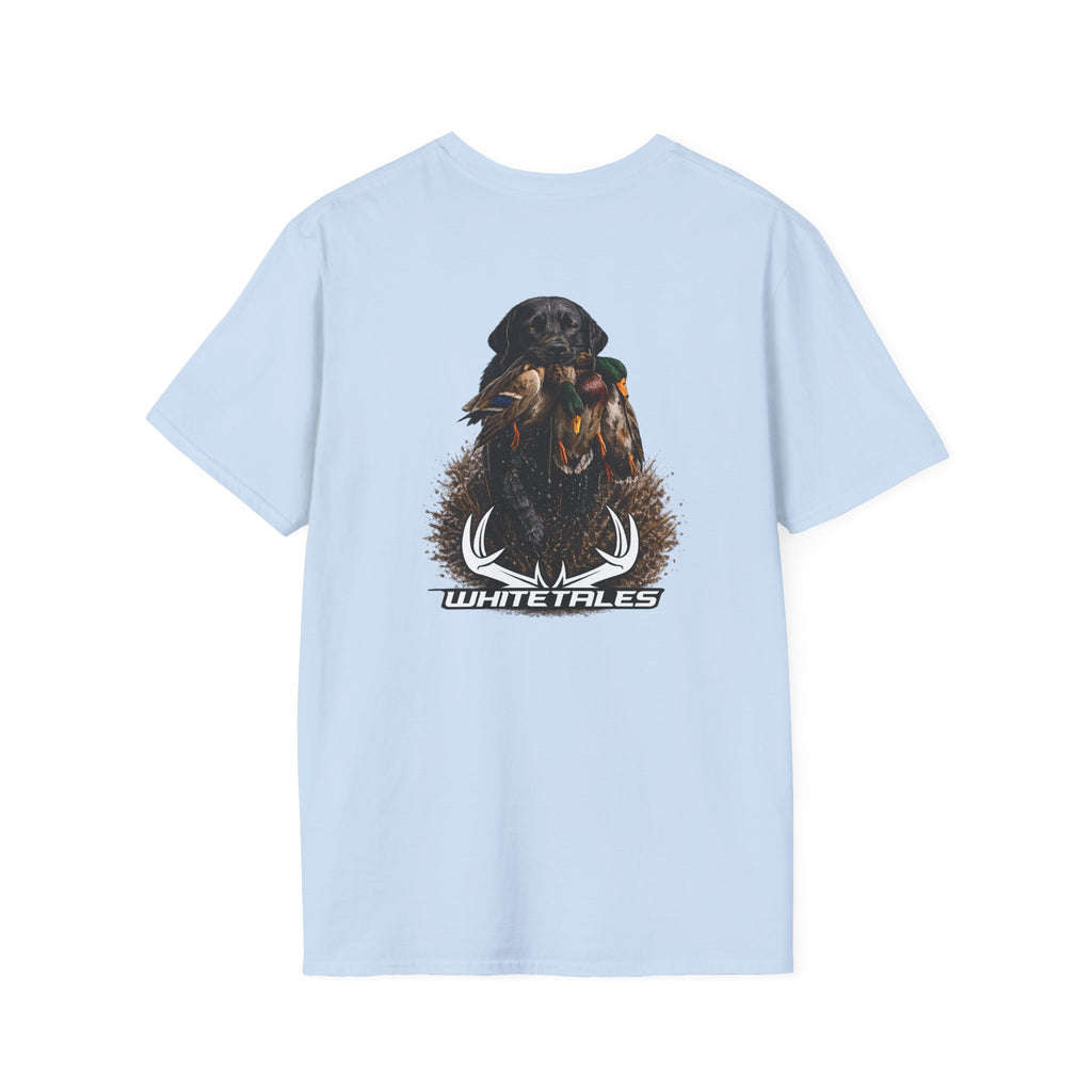 Whitetales Antler Black Lab T‑Shirt — Minimal Outdoors Hunting Tee