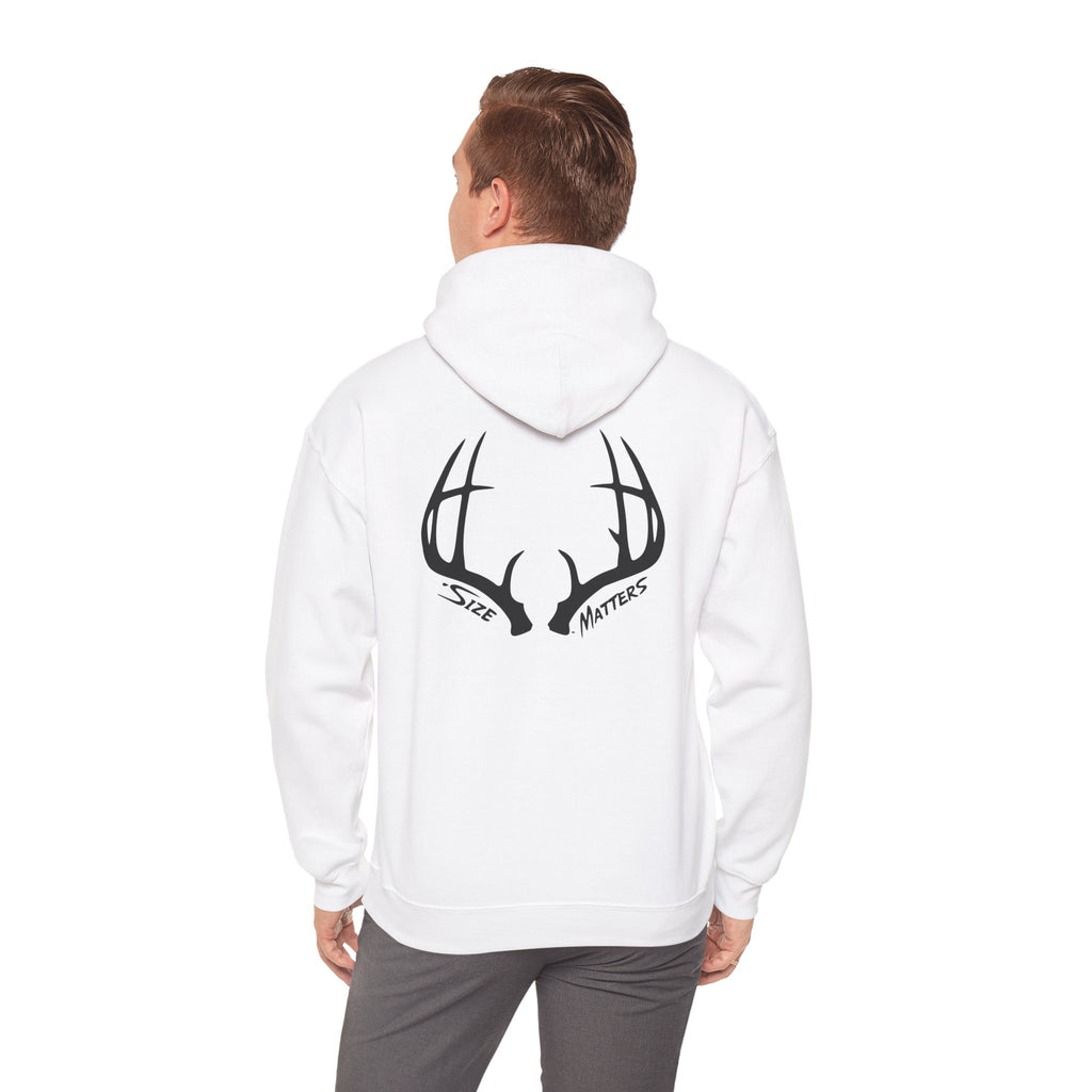 Whitetales Antler Hoodie – 'Size Matters' Hunting Sweatshirt